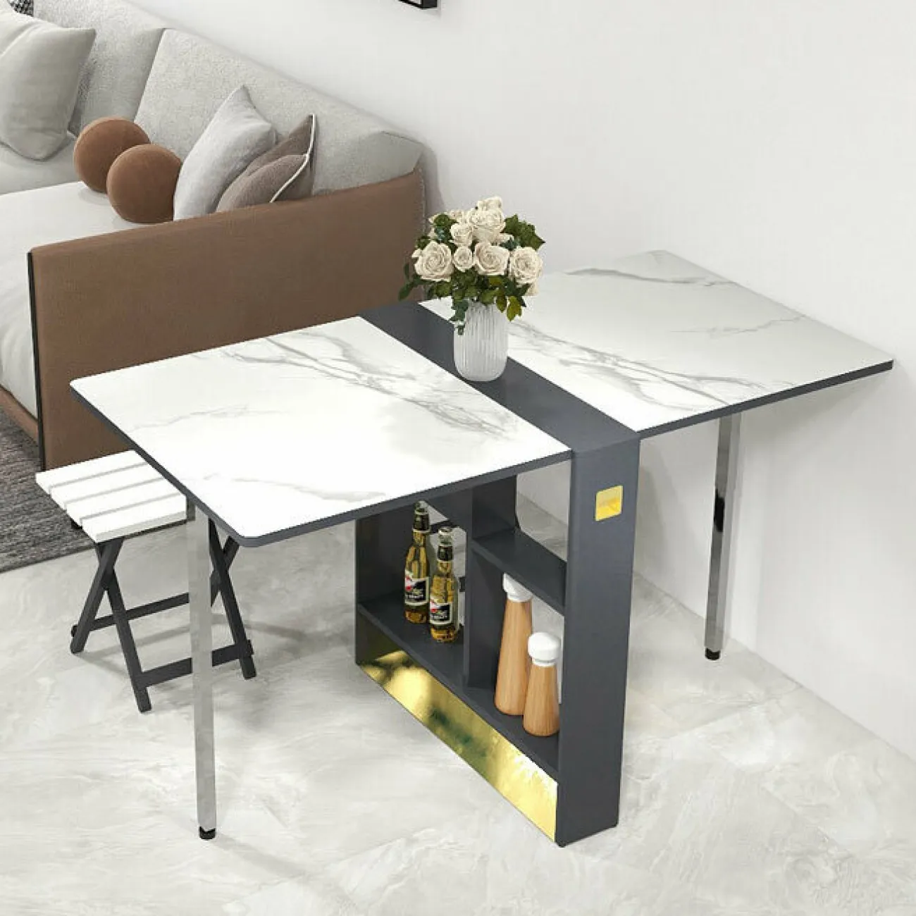 Ультратонкий складной обеденный стол LaLume AR21216-23