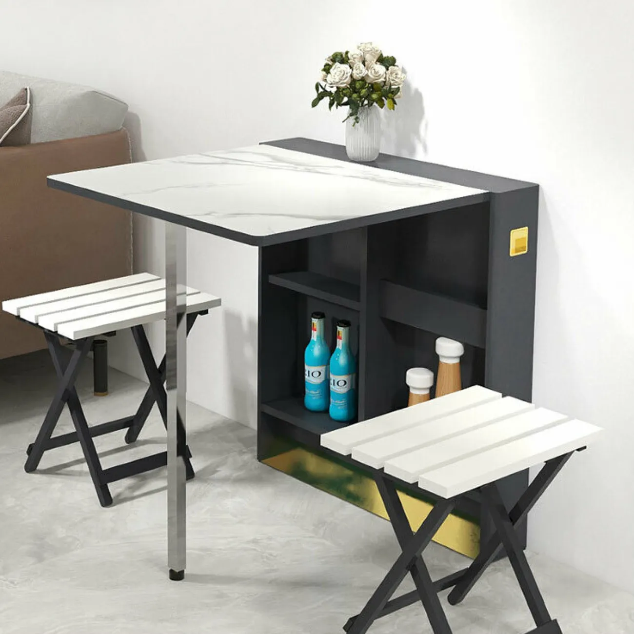 Ультратонкий складной обеденный стол LaLume AR21216-23