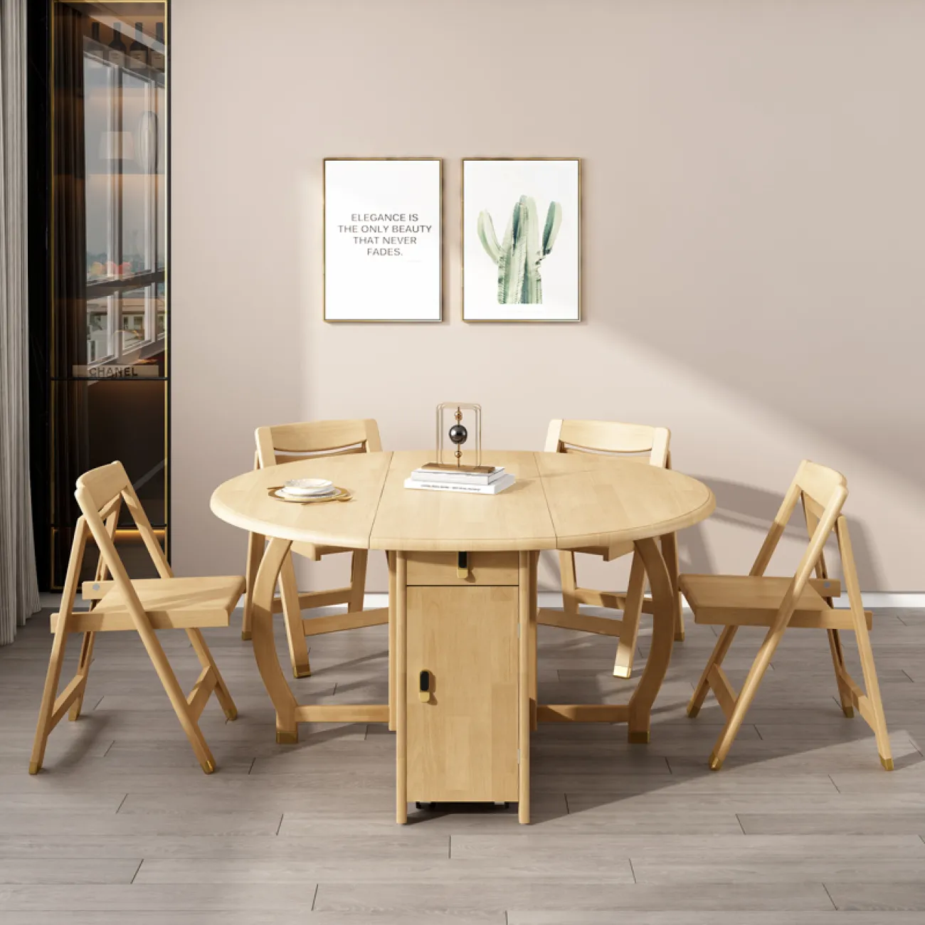 Многофункциональный круглый обеденный стол LaLume AR21218-23. Обеденная группа