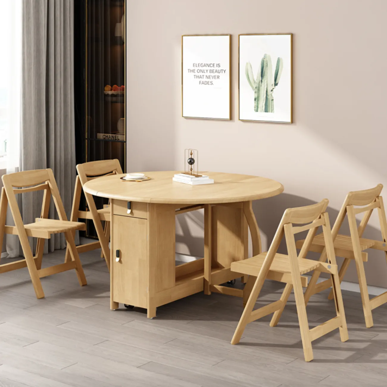 Многофункциональный круглый обеденный стол LaLume AR21218-23. Обеденная группа