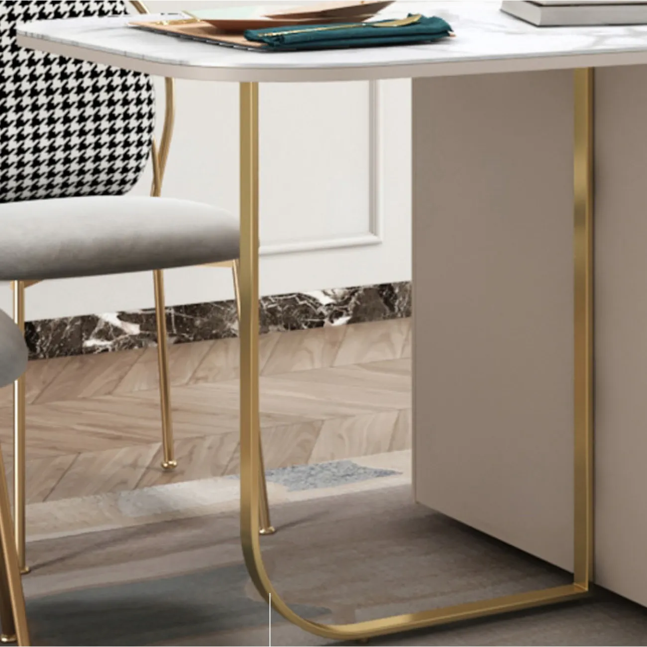 Складной обеденный стол и набор стульев LaLume AR21219-23