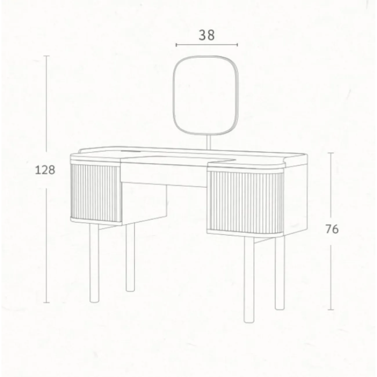 Роскошный туалетный столик LaLume AR21221-23 с зеркалом Роскошный туалетный столик LaLume AR21221-23 с зеркалом