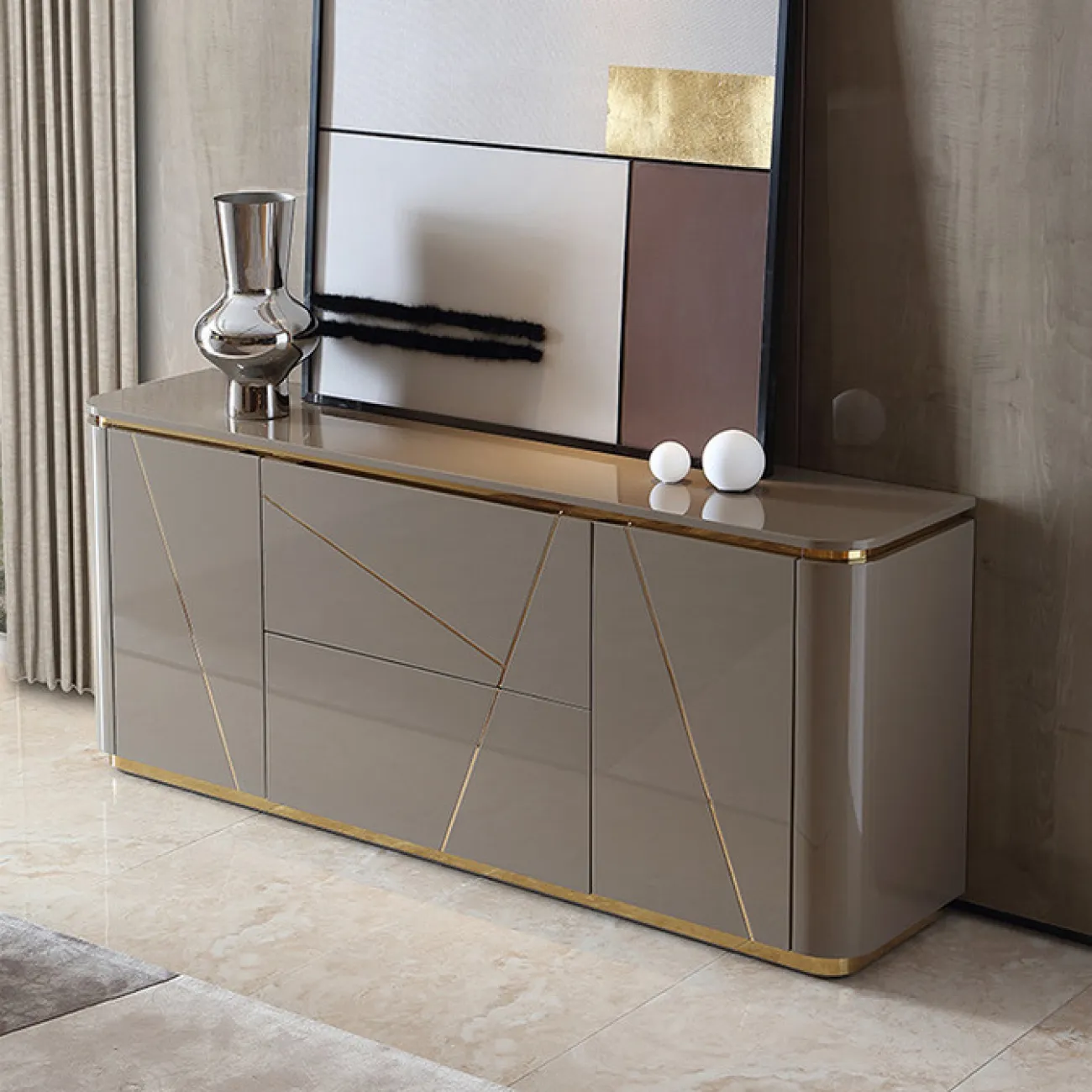 Тумба под телевизор LaLume AR21228-23 из цельного дерева