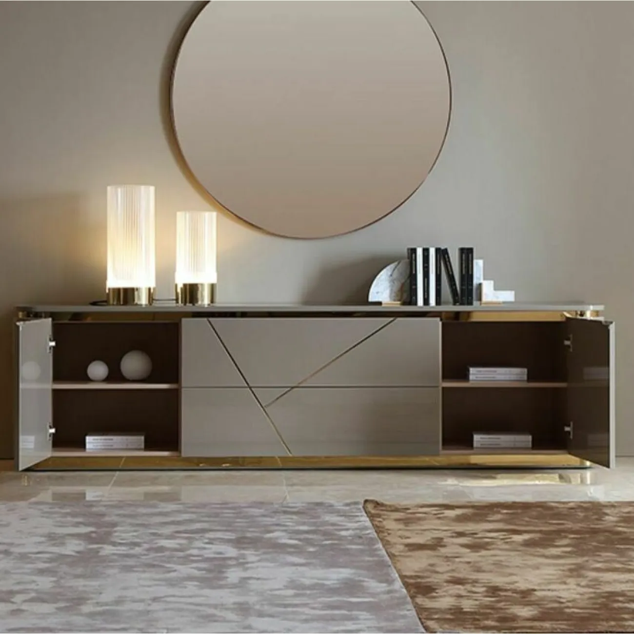 Тумба под телевизор LaLume AR21228-23 из цельного дерева