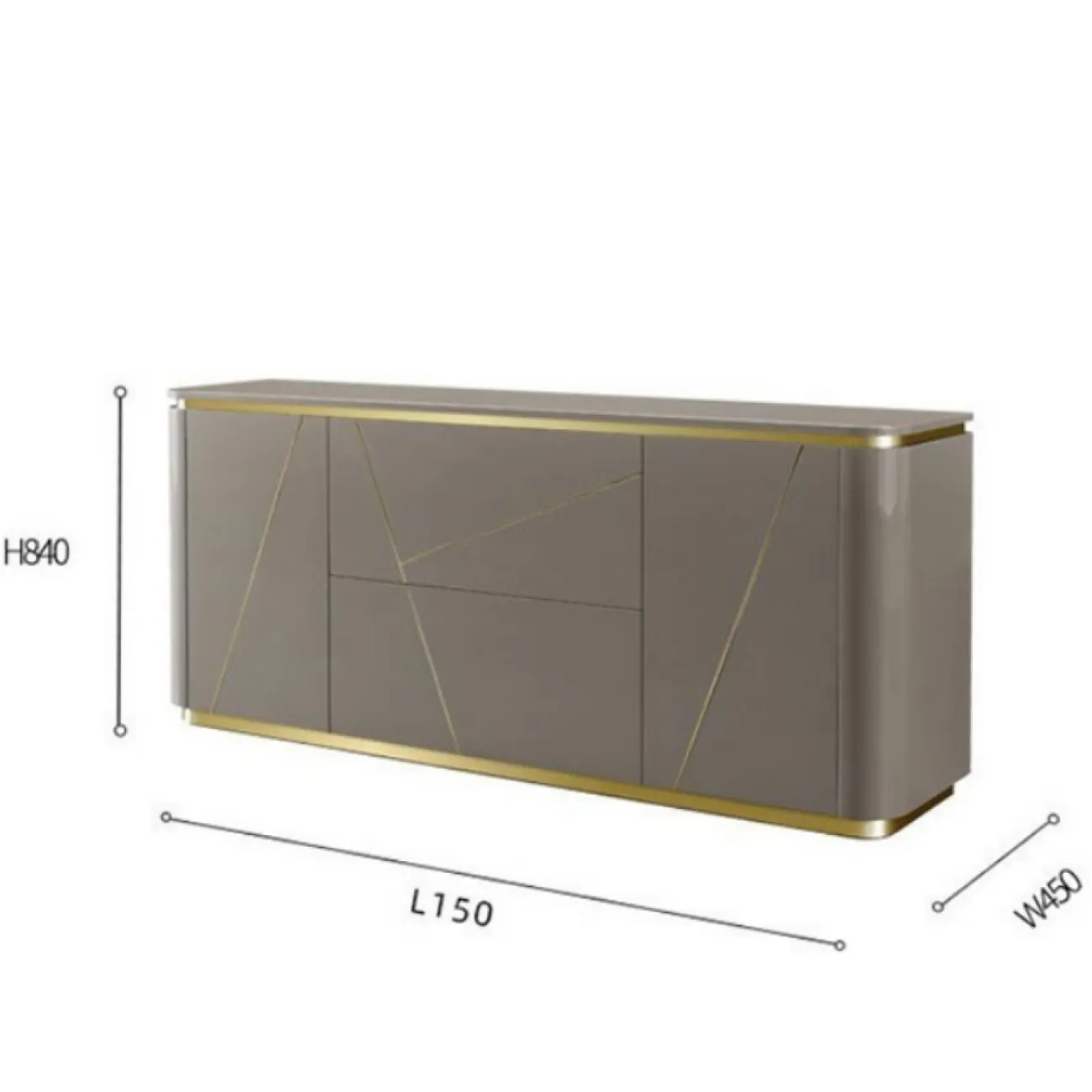 Тумба под телевизор LaLume AR21228-23 из цельного дерева
