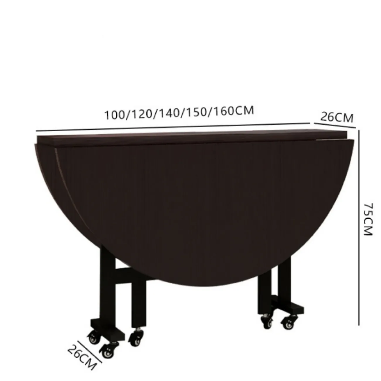 Компактный складной обеденный стол LaLume AR21231-23