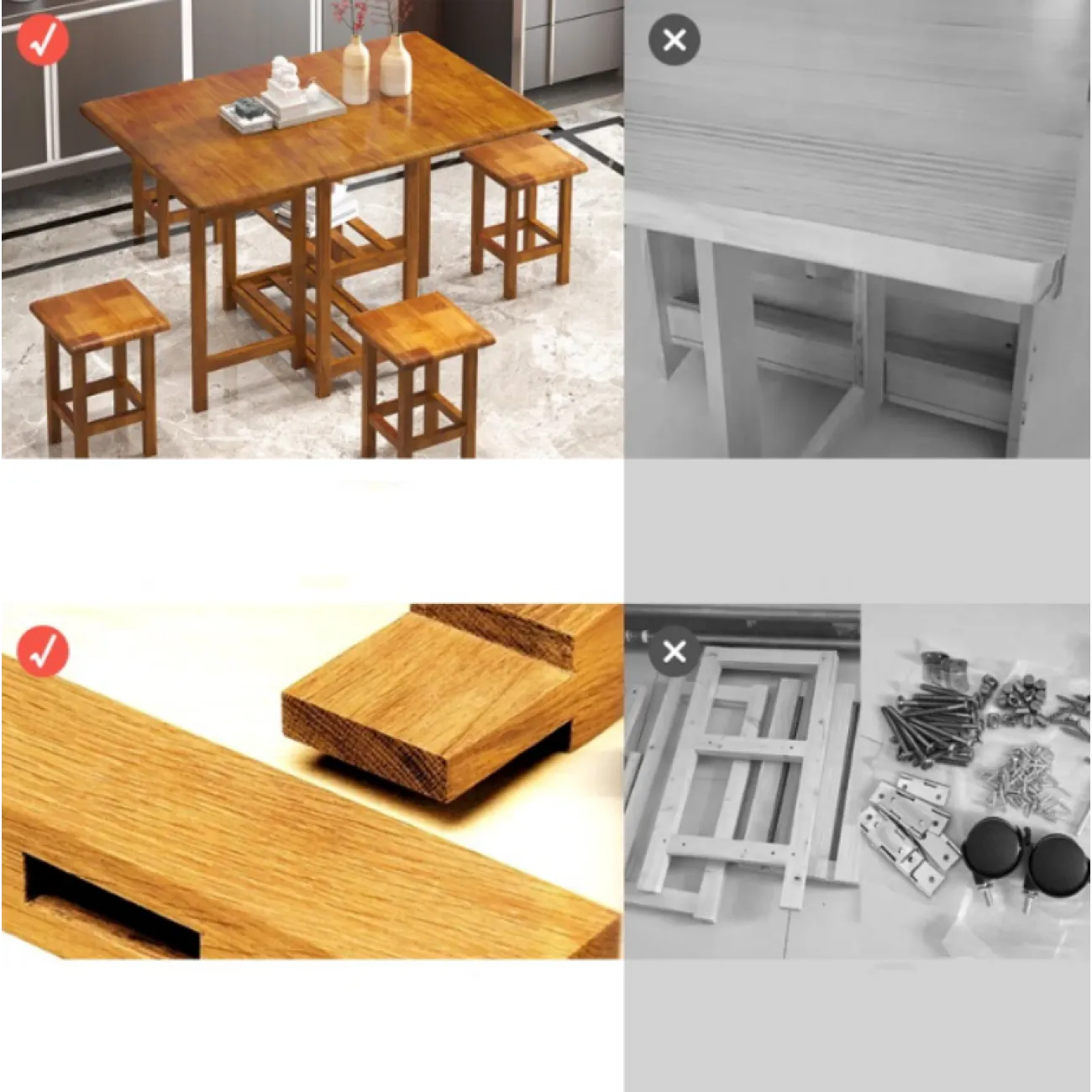 Деревянный складной обеденный стол LaLume AR21232-23