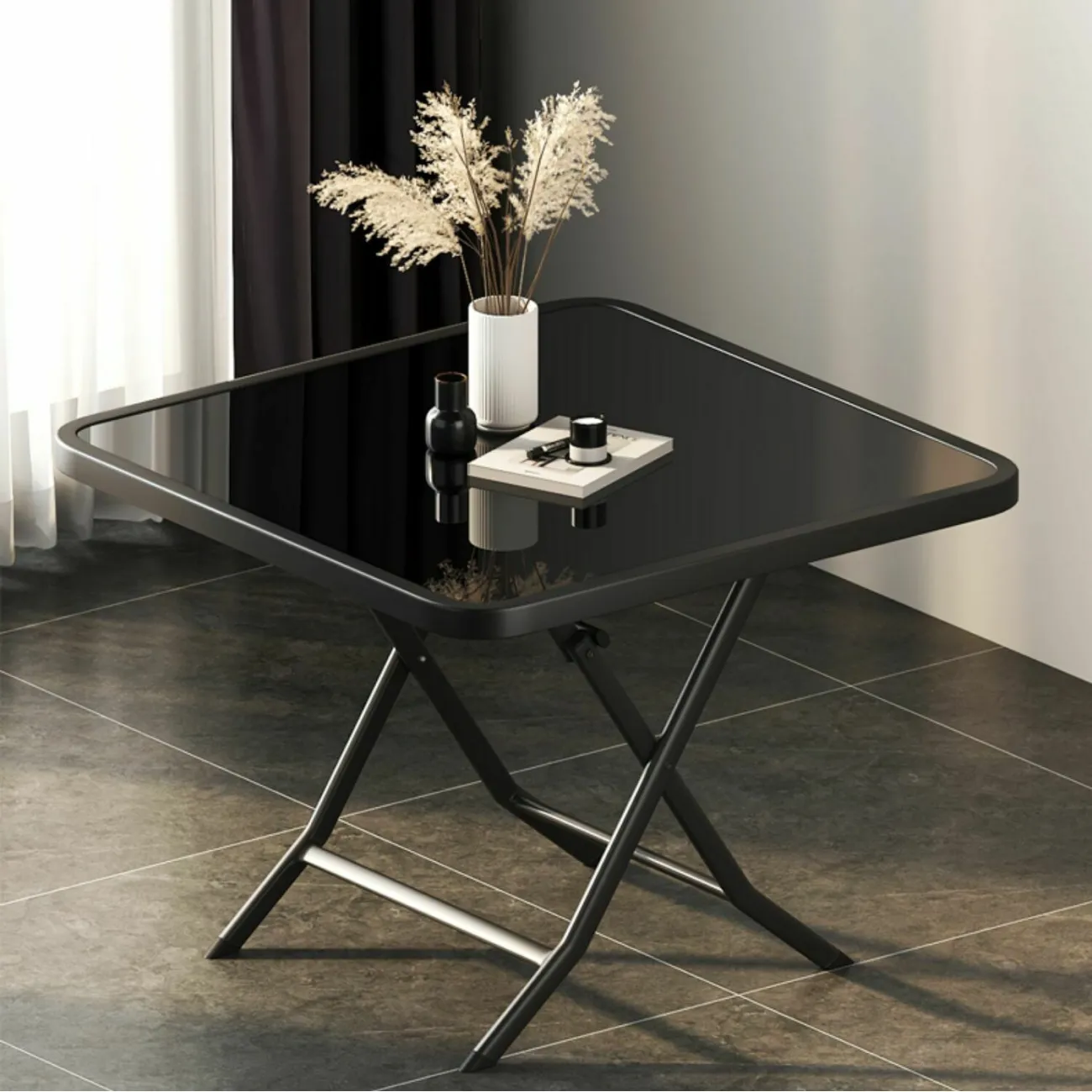 Компактный складной стол из закаленного стекла LaLume AR21233-23