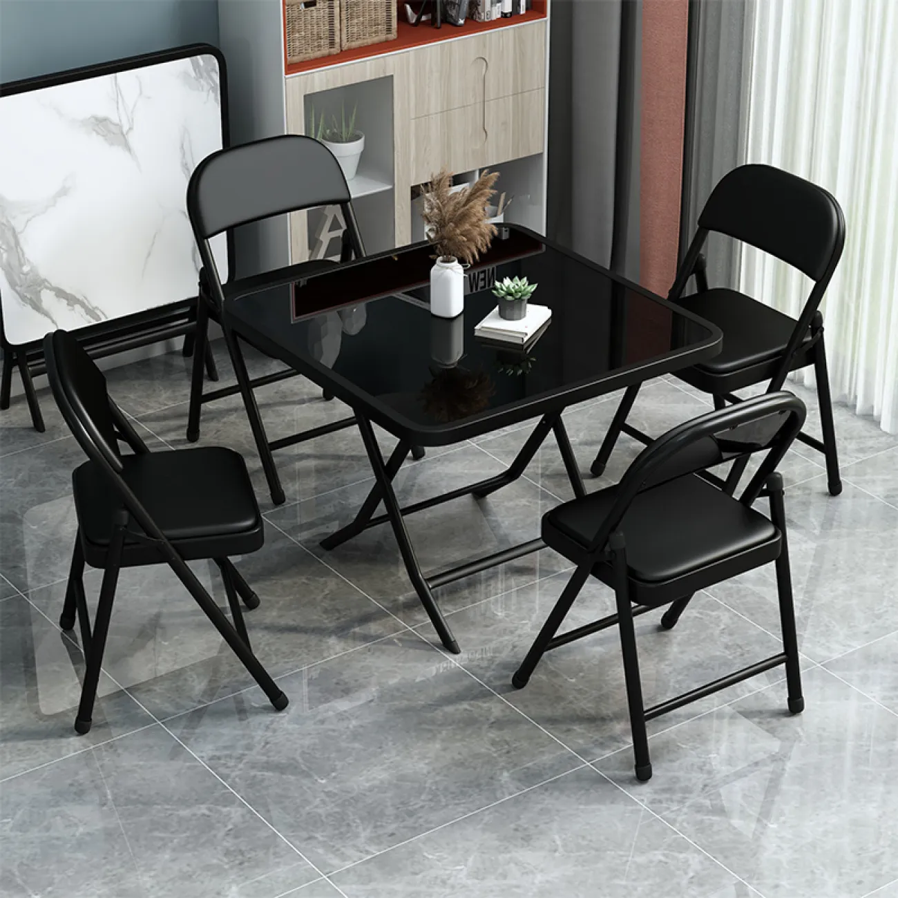 Компактный складной стол из закаленного стекла LaLume AR21233-23
