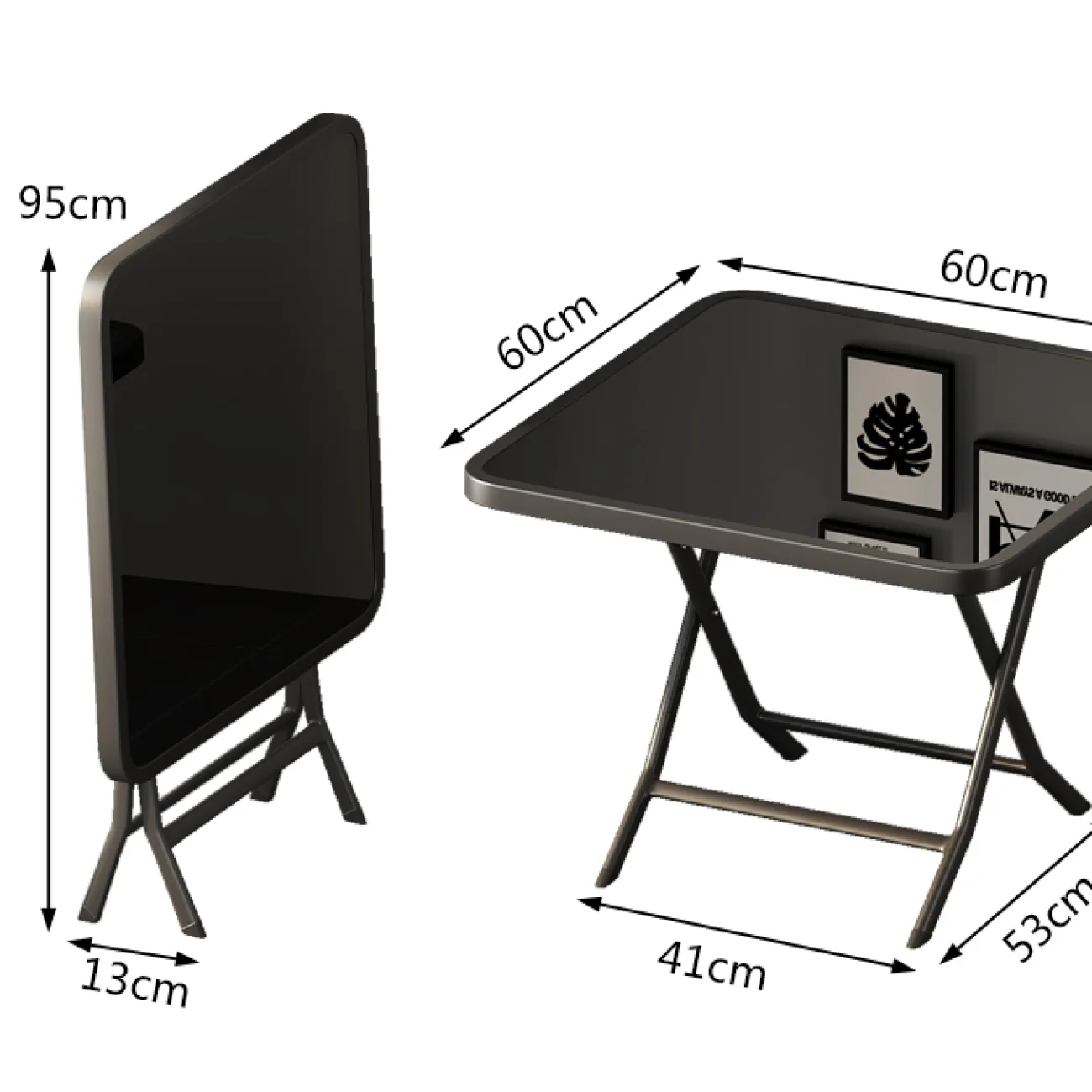 Компактный складной стол из закаленного стекла LaLume AR21233-23