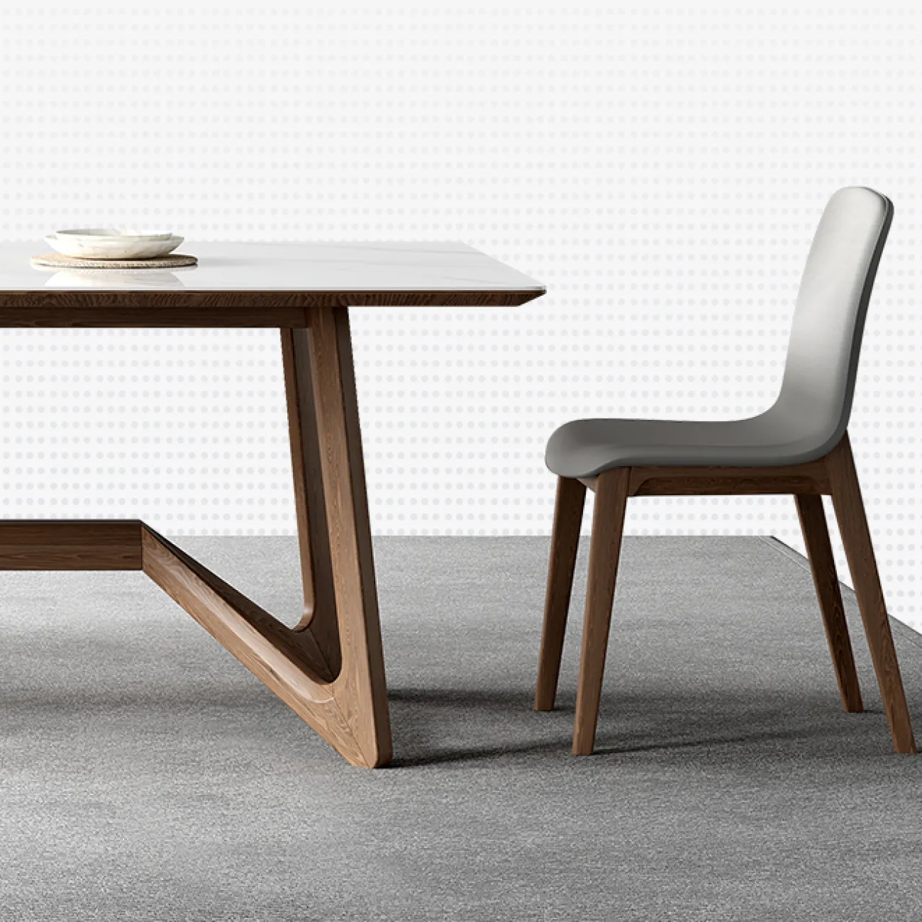 Современный легкий обеденный стол LaLume AR21242-23