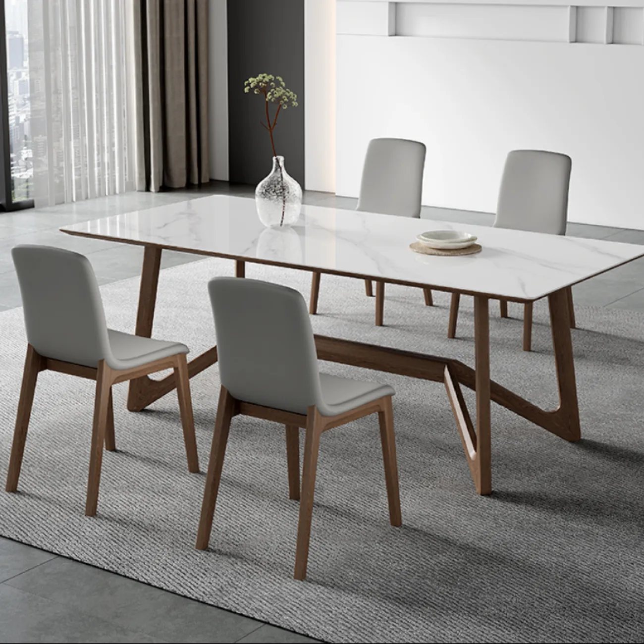 Современный легкий обеденный стол LaLume AR21242-23