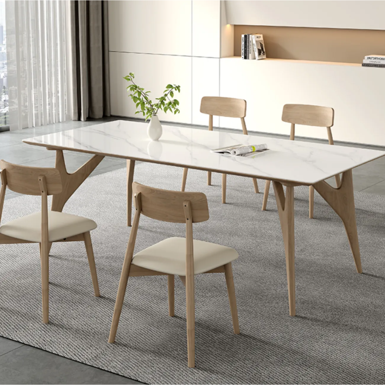 Скандинавский  обеденный стол LaLume AR21243-23