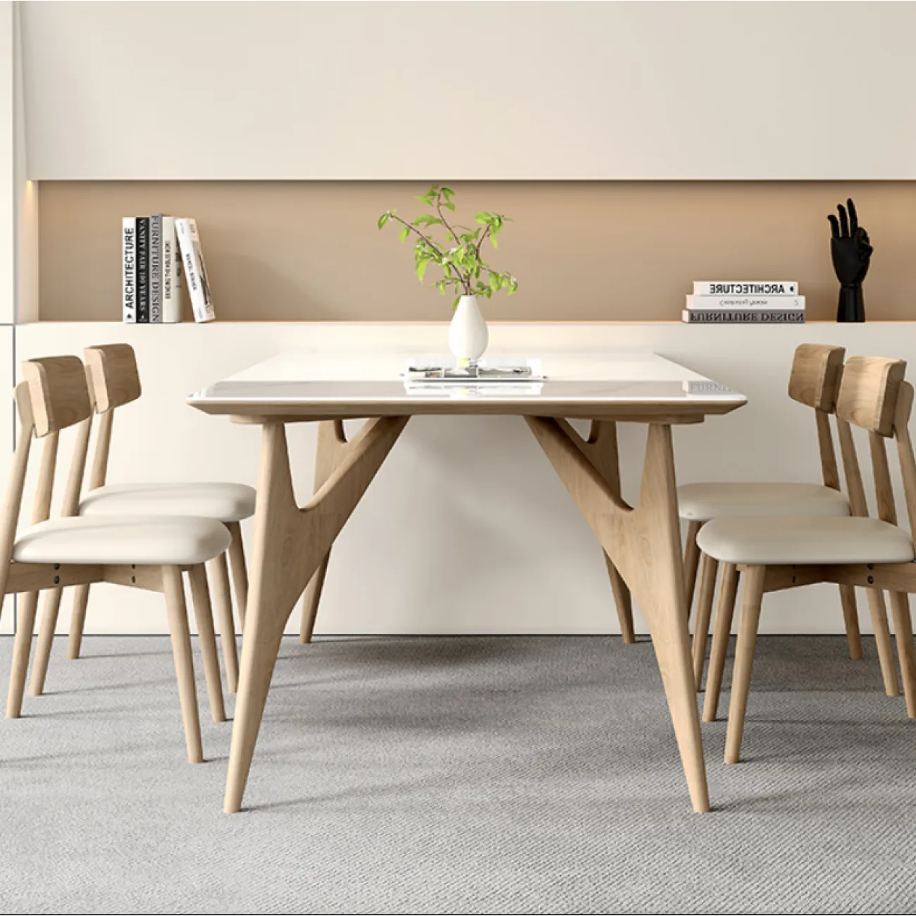 Скандинавский  обеденный стол LaLume AR21243-23