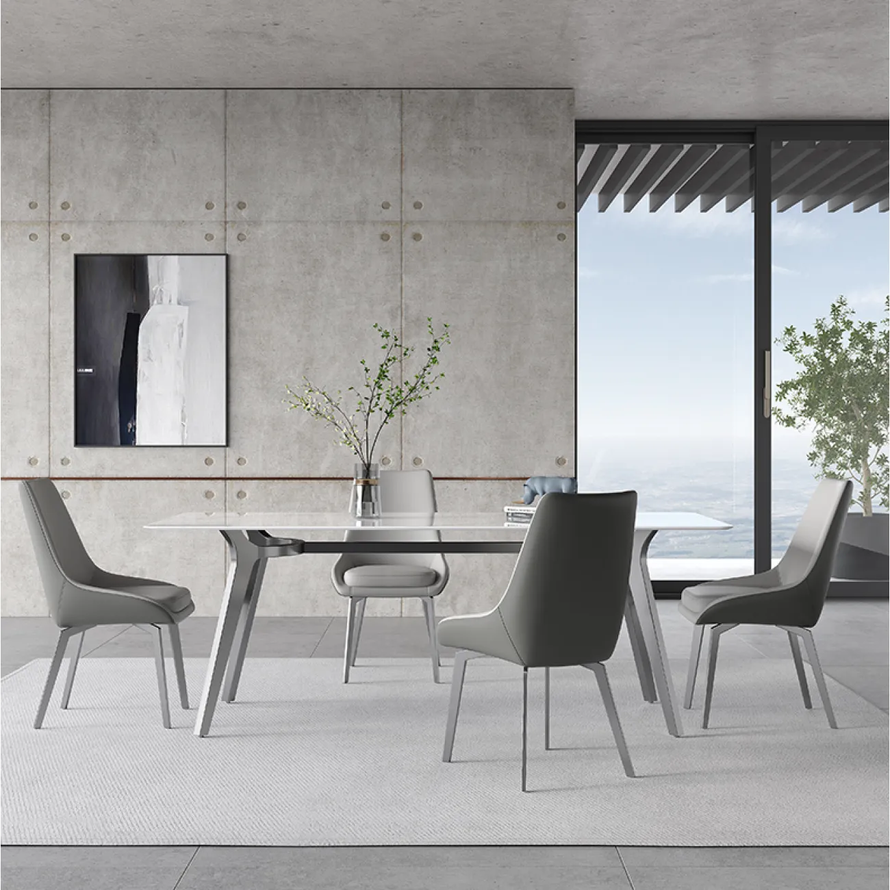 Обеденный стол из сланца LaLume AR21249-23