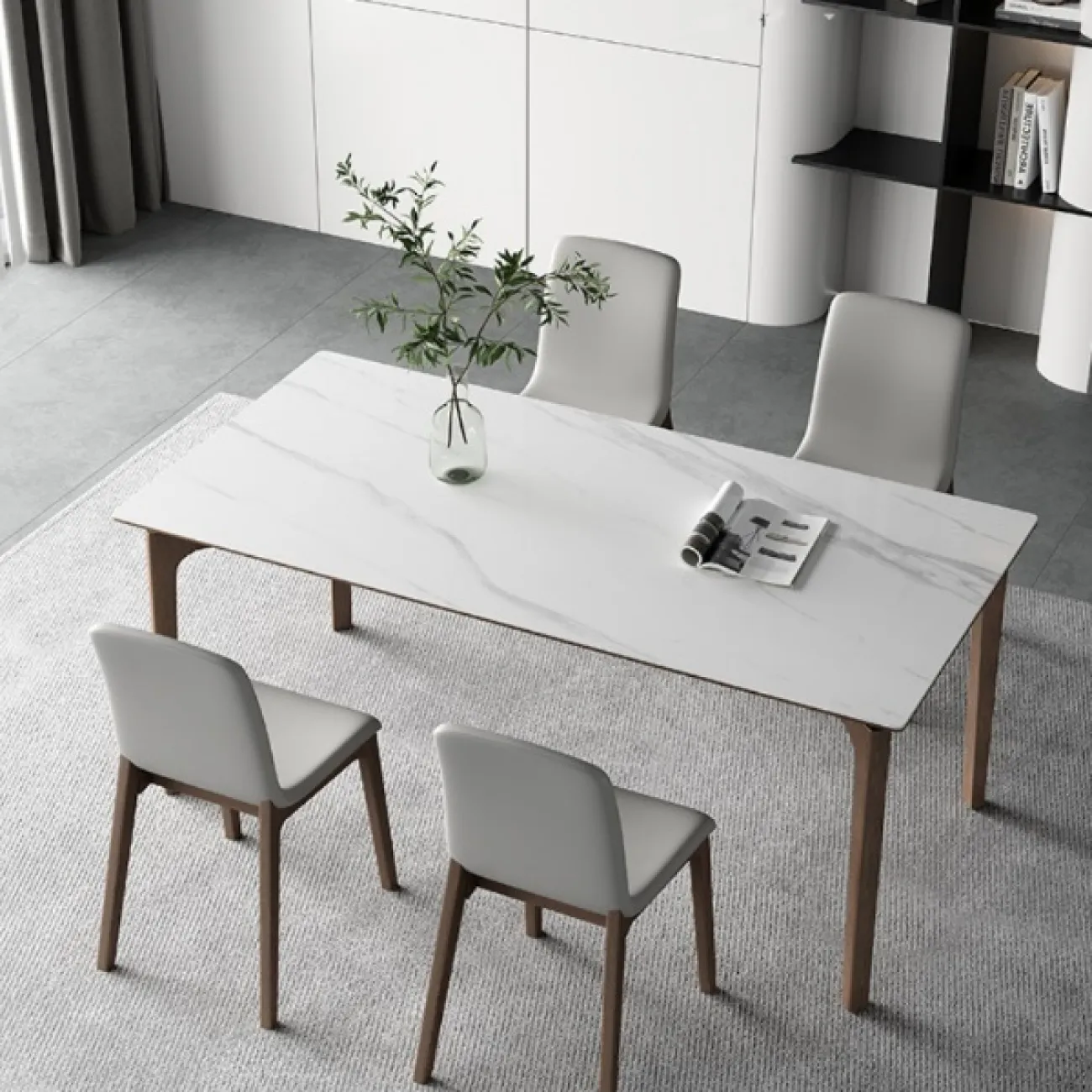 Современный минималистичный обеденный стол Lalume AR21257-23 Современный минималистичный обеденный стол Lalume AR21257-23