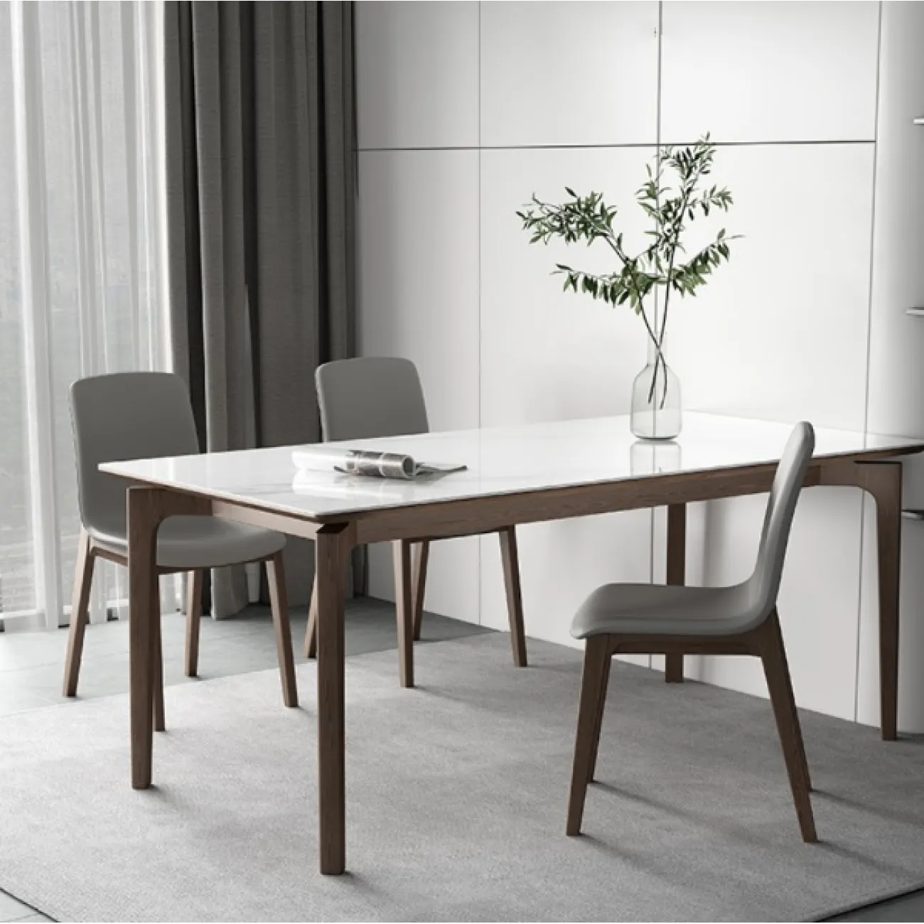 Современный минималистичный обеденный стол Lalume AR21257-23 Современный минималистичный обеденный стол Lalume AR21257-23