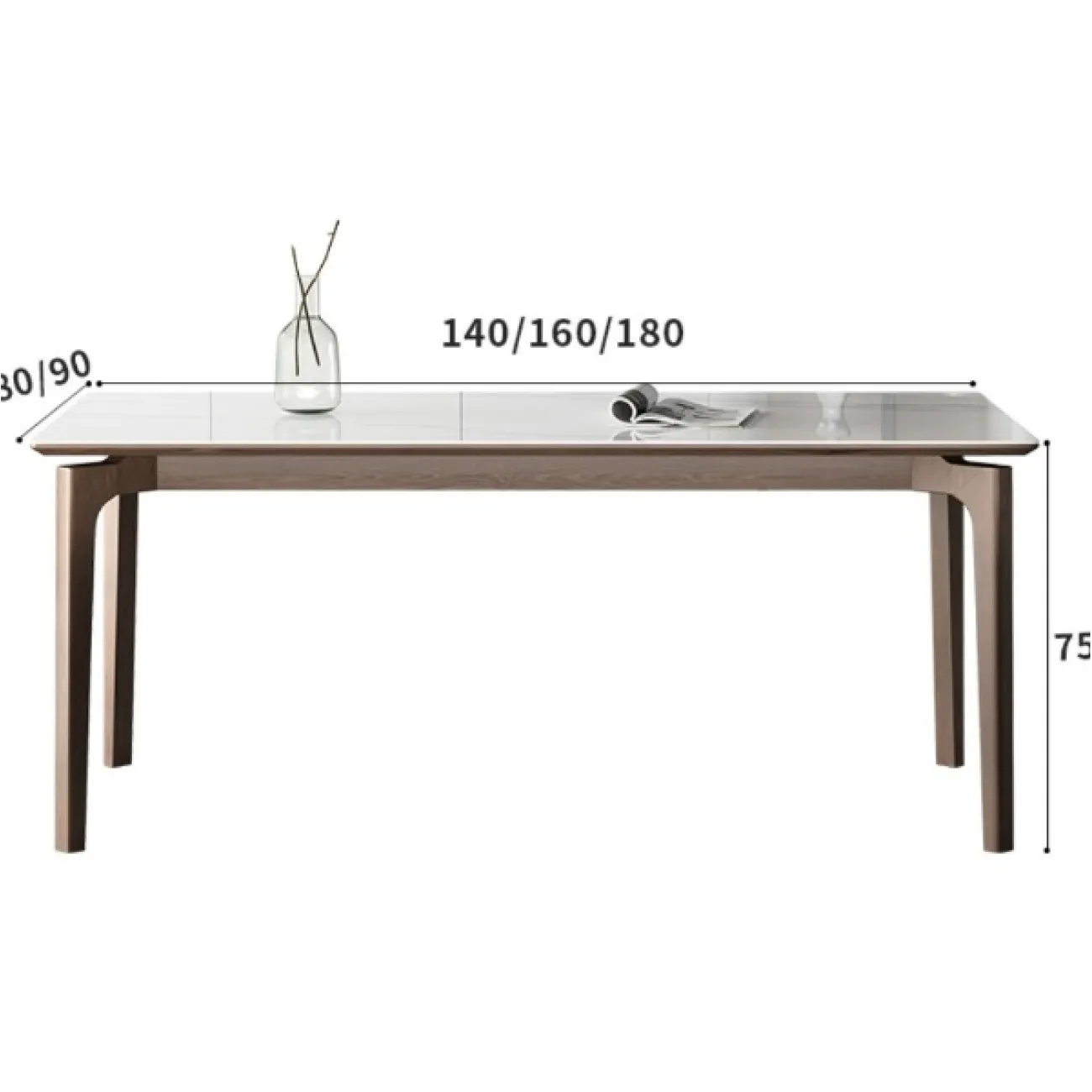 Современный минималистичный обеденный стол Lalume AR21257-23 Современный минималистичный обеденный стол Lalume AR21257-23
