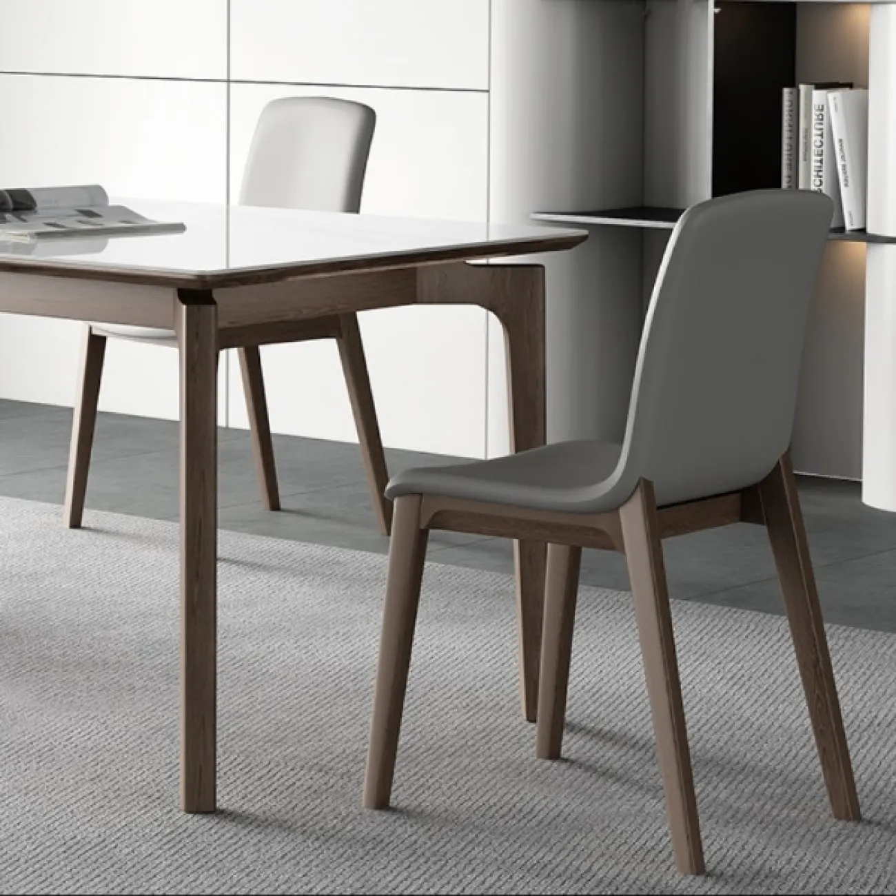 Современный минималистичный обеденный стол Lalume AR21257-23 Современный минималистичный обеденный стол Lalume AR21257-23