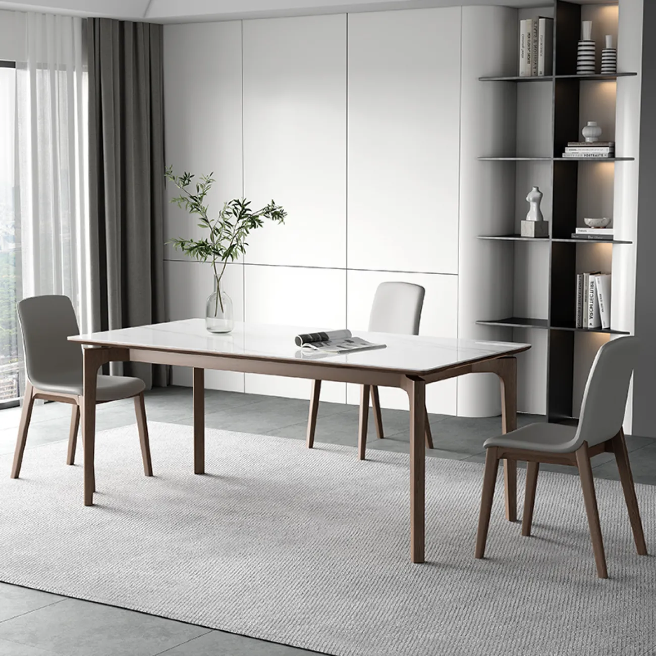 Современный минималистичный обеденный стол Lalume AR21257-23 Современный минималистичный обеденный стол Lalume AR21257-23