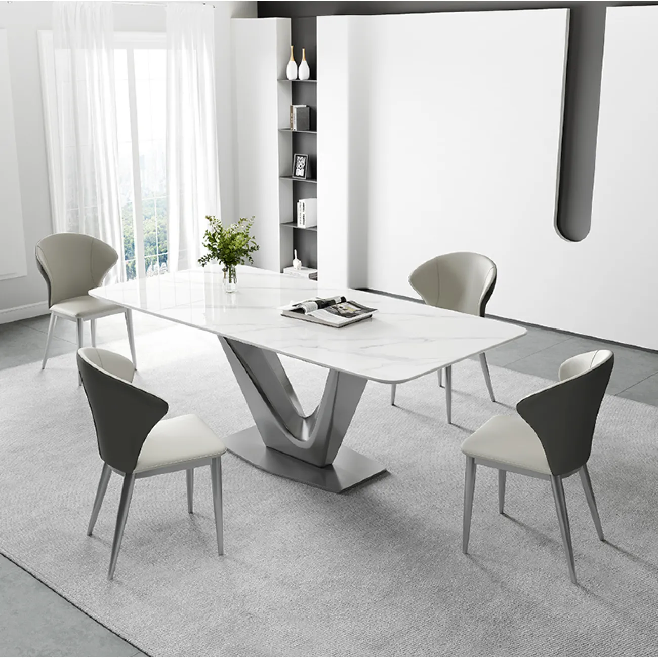 Роскошный обеденный стол LaLume AR21259-23 из камня