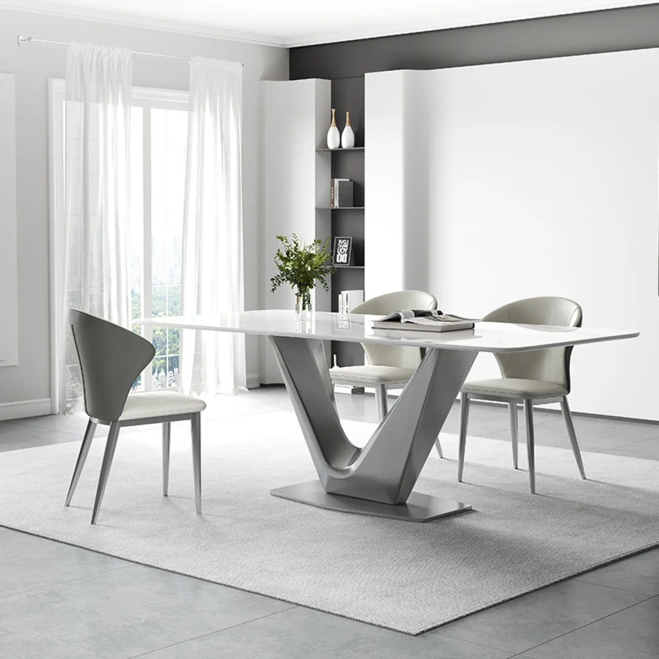 Роскошный обеденный стол LaLume AR21259-23 из камня