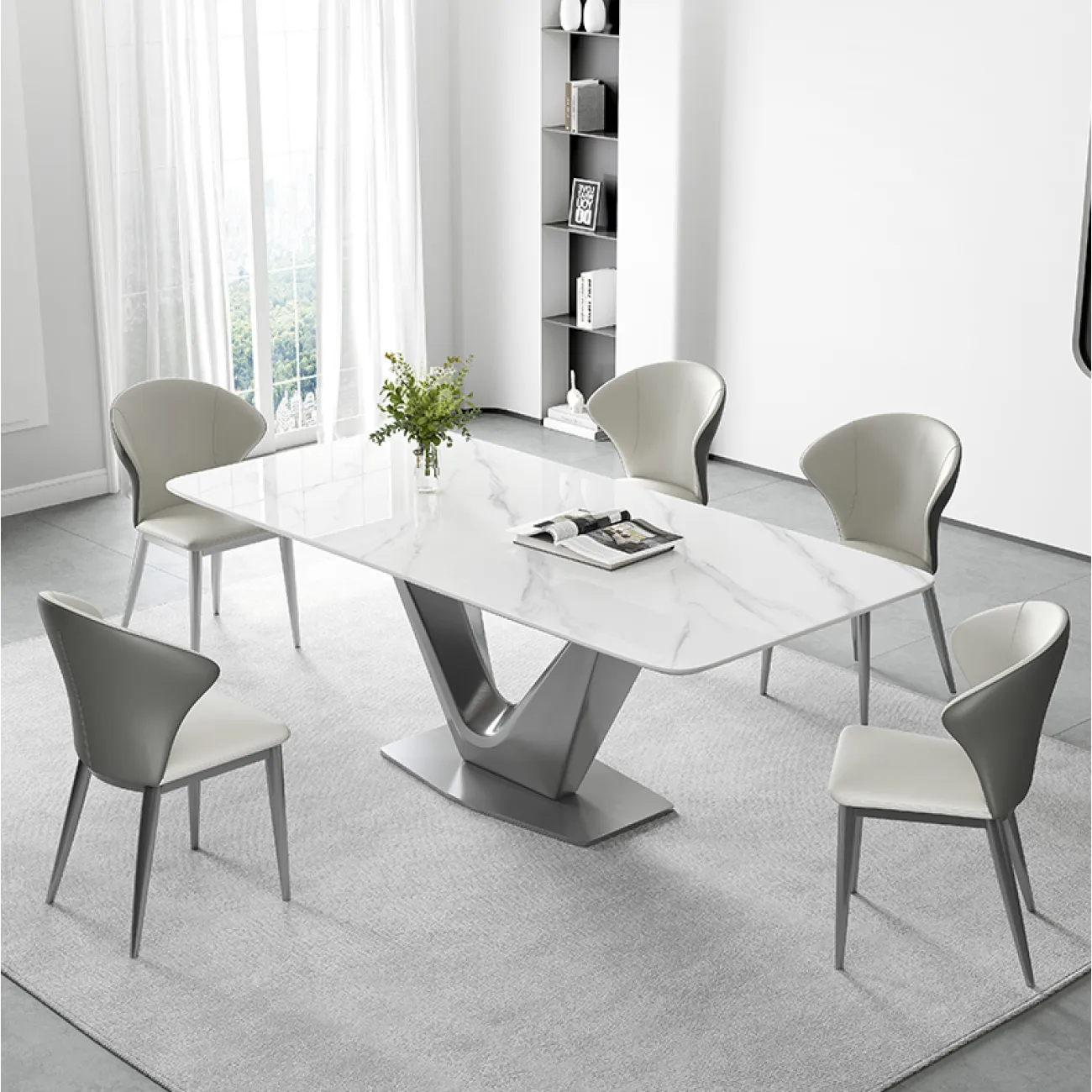 Роскошный обеденный стол LaLume AR21259-23 из камня