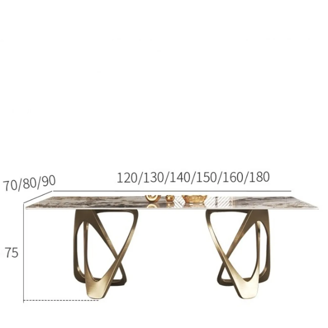 Дизайнерский обеденный стол LaLume AR21260-23 из сланца