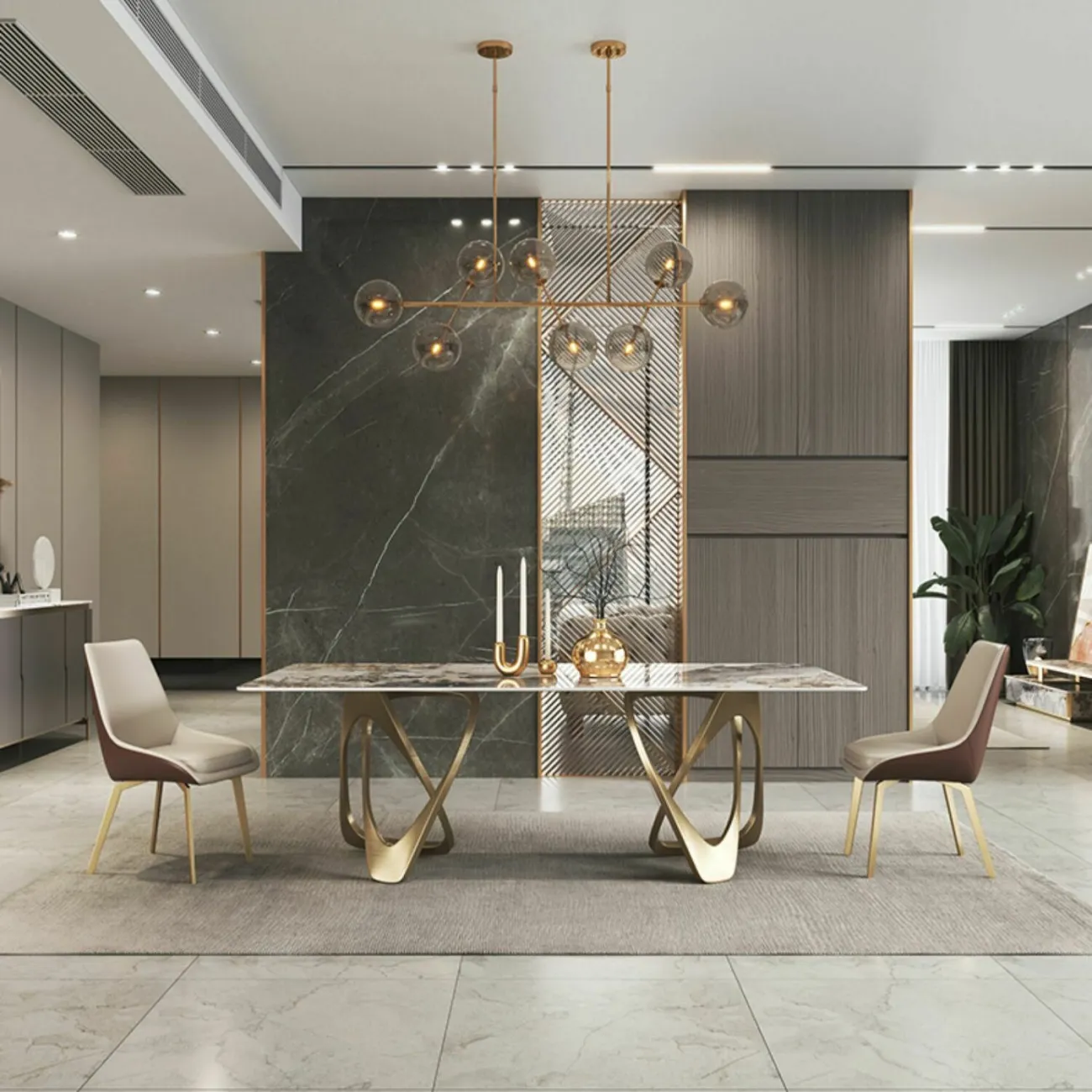 Дизайнерский обеденный стол LaLume AR21260-23 из сланца