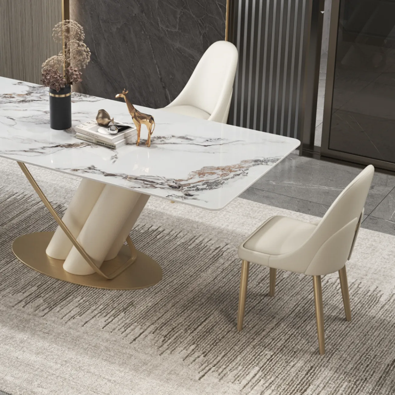 Легкий обеденный стул LaLume AR21258-23 из искусственной кожи