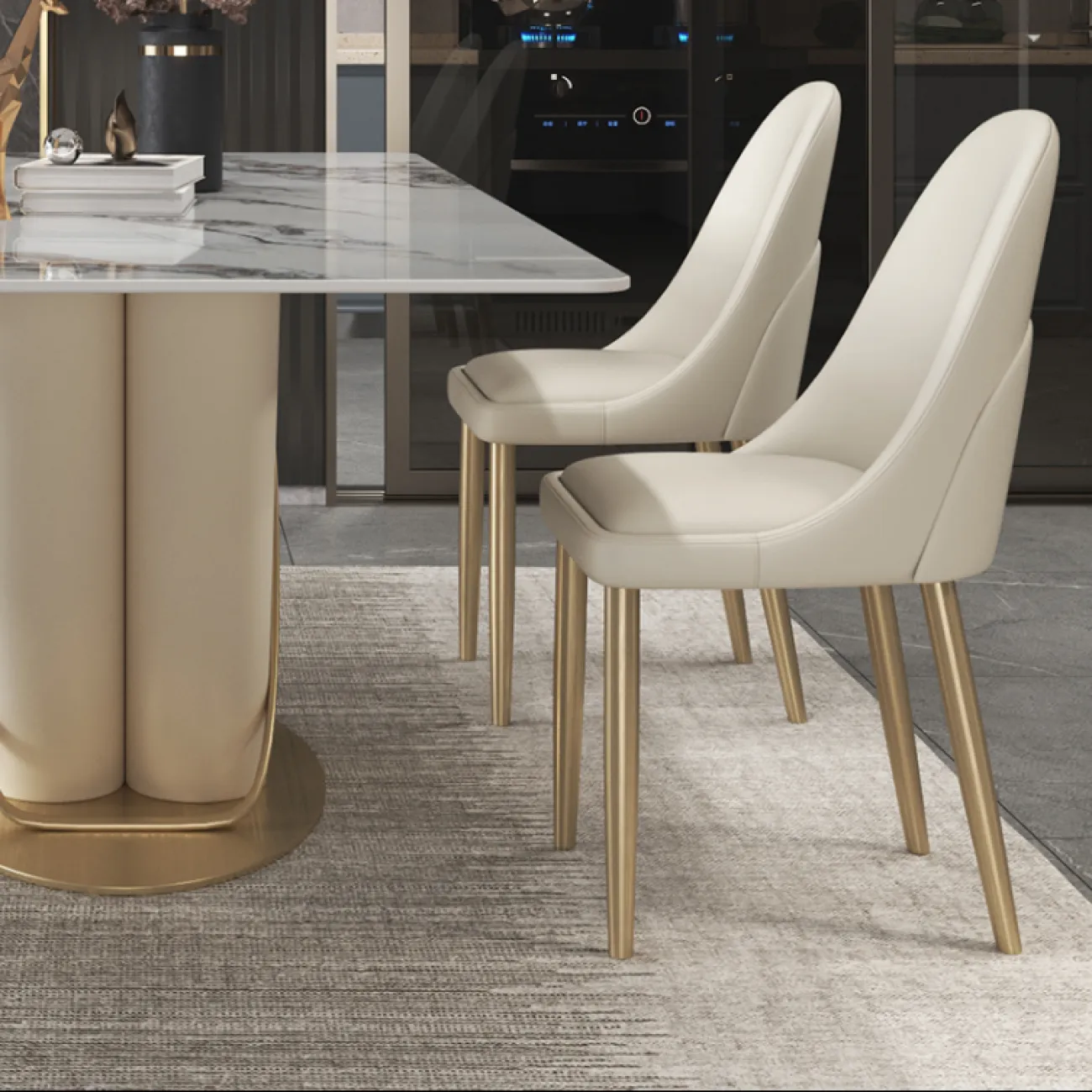 Легкий обеденный стул LaLume AR21258-23 из искусственной кожи