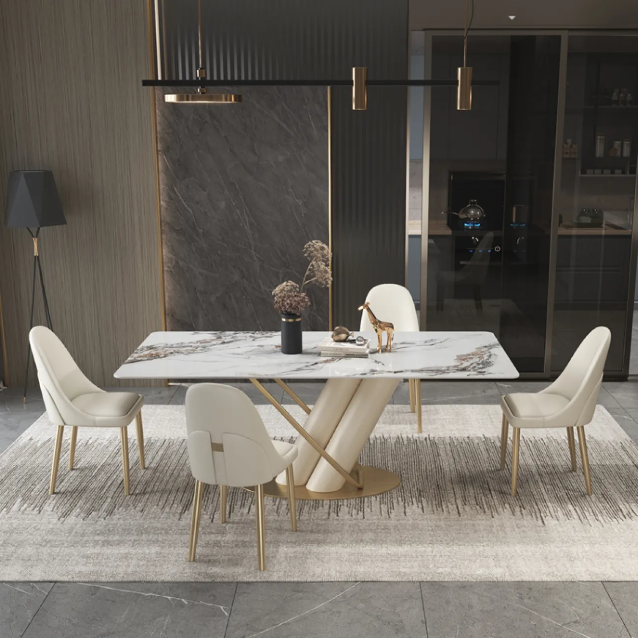 Легкий обеденный стул LaLume AR21258-23 из искусственной кожи