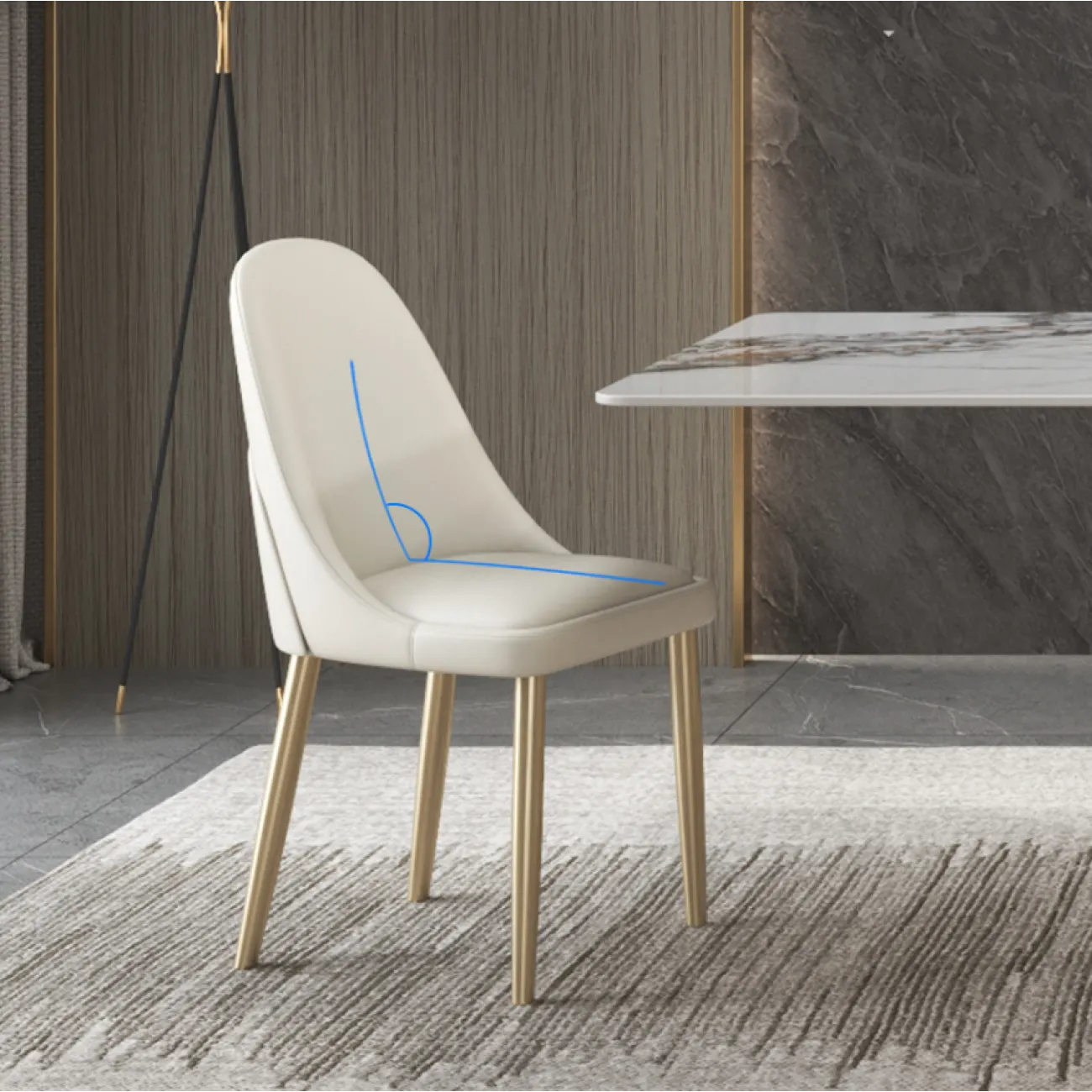 Легкий обеденный стул LaLume AR21258-23 из искусственной кожи