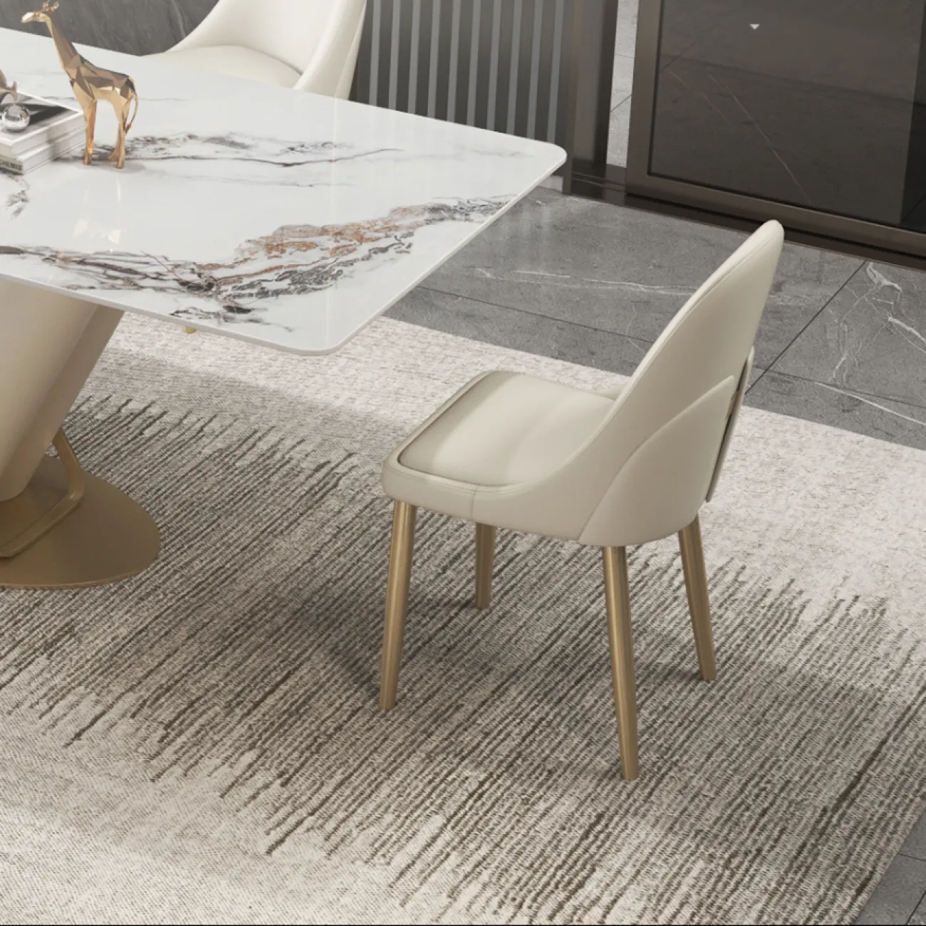 Легкий обеденный стул LaLume AR21258-23 из искусственной кожи