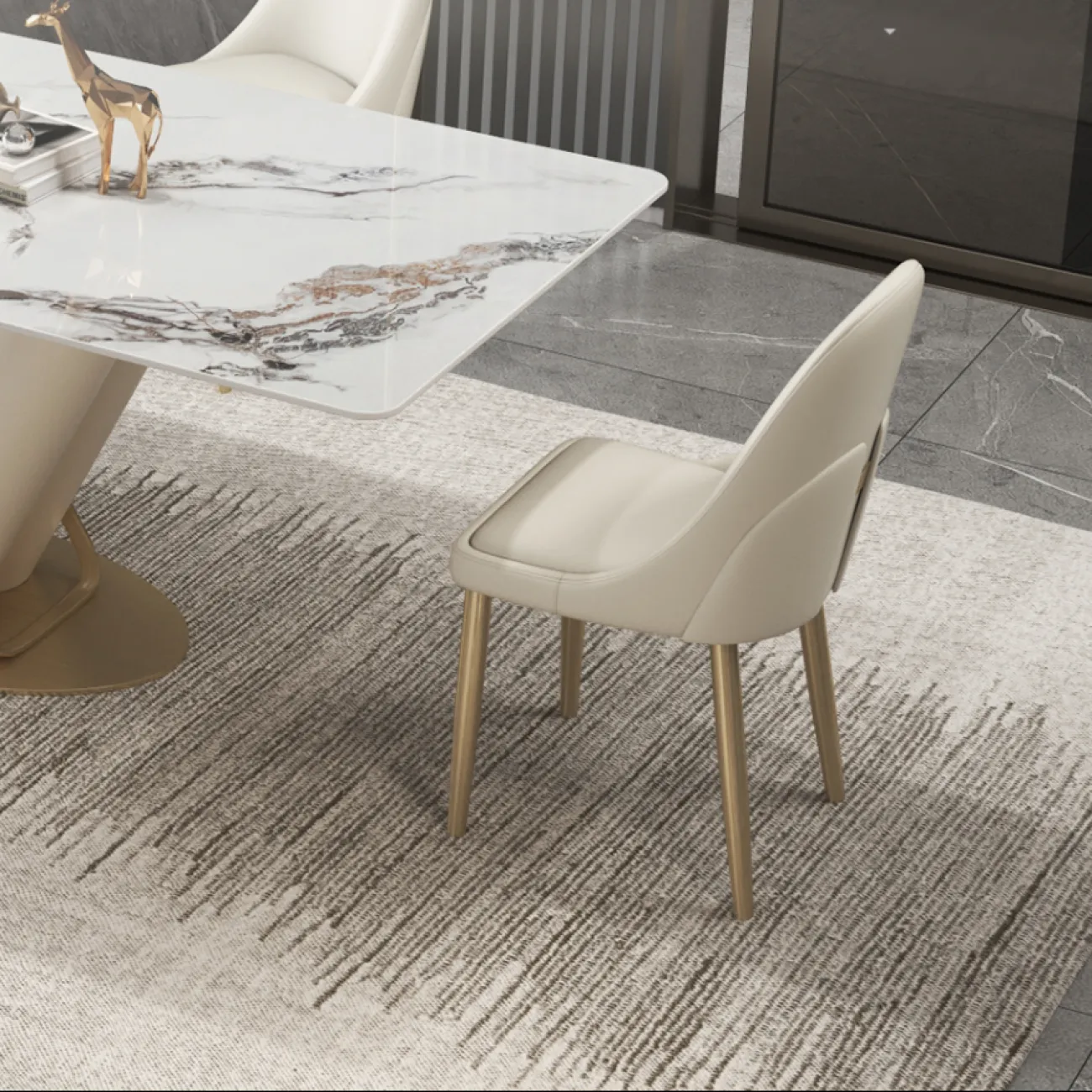 Легкий обеденный стул LaLume AR21258-23 из искусственной кожи