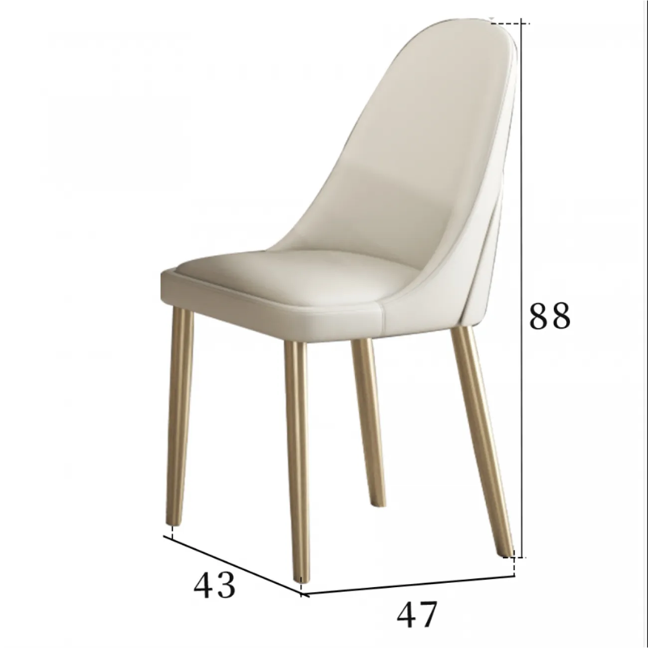 Легкий обеденный стул LaLume AR21258-23 из искусственной кожи