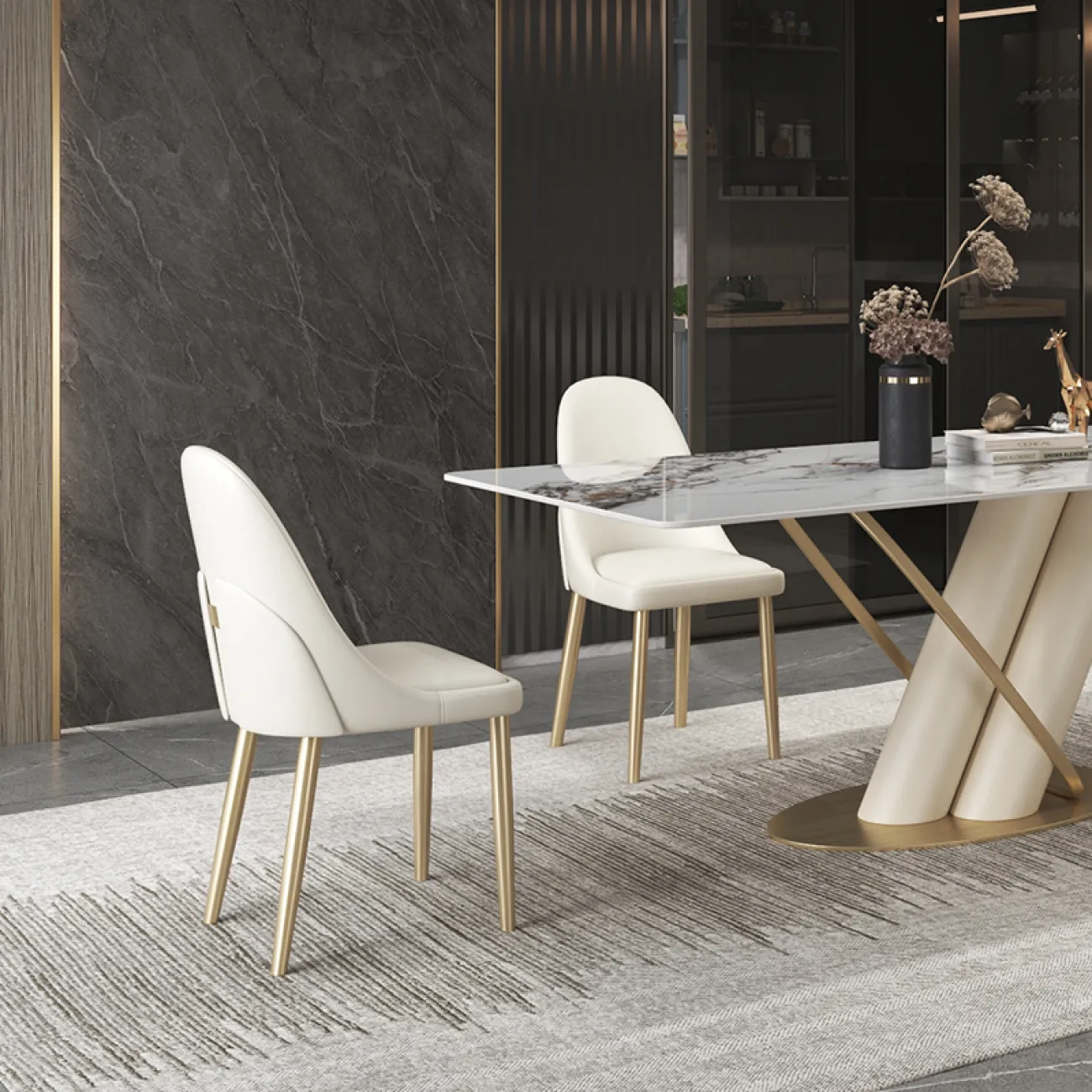 Легкий обеденный стул LaLume AR21258-23 из искусственной кожи