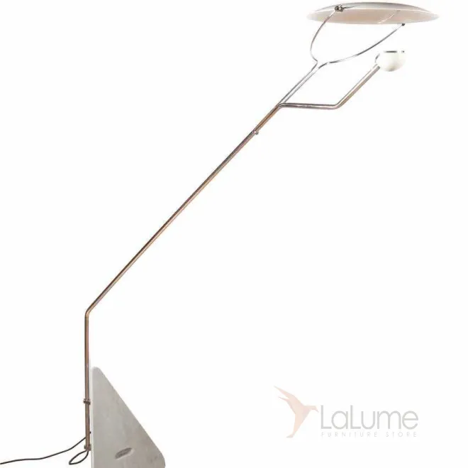 Напольная дизайнерская лампа-торшер на пирамидальном мраморном основанием Riflessione