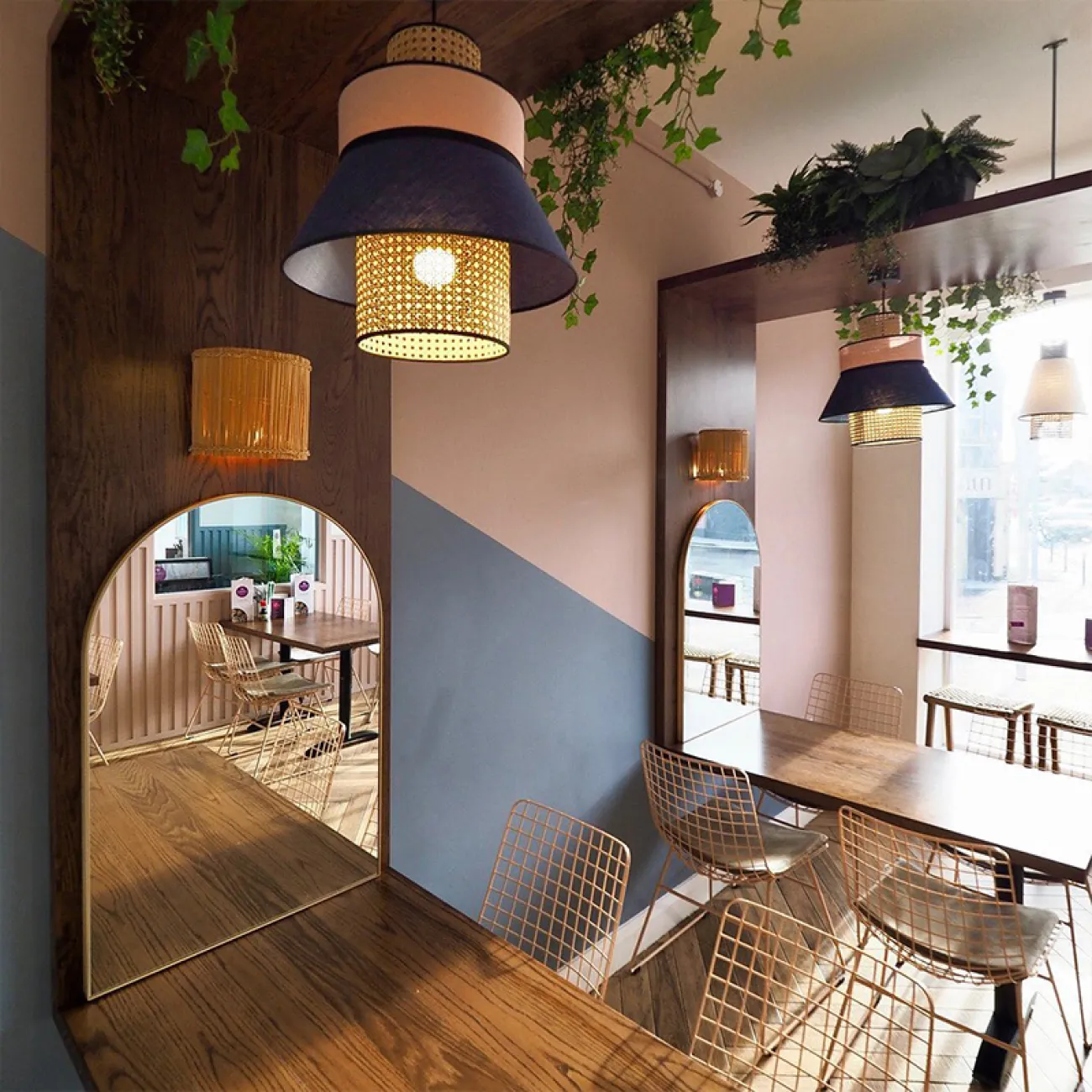 Современный японский цветной шестигранный ротанговый светильник ручной работы Opus