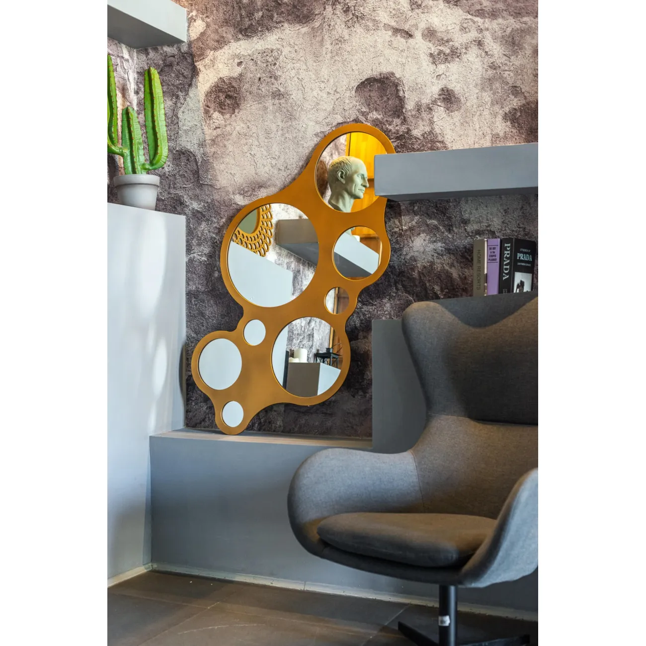 Зеркало Round Eyes Gold от LaLume