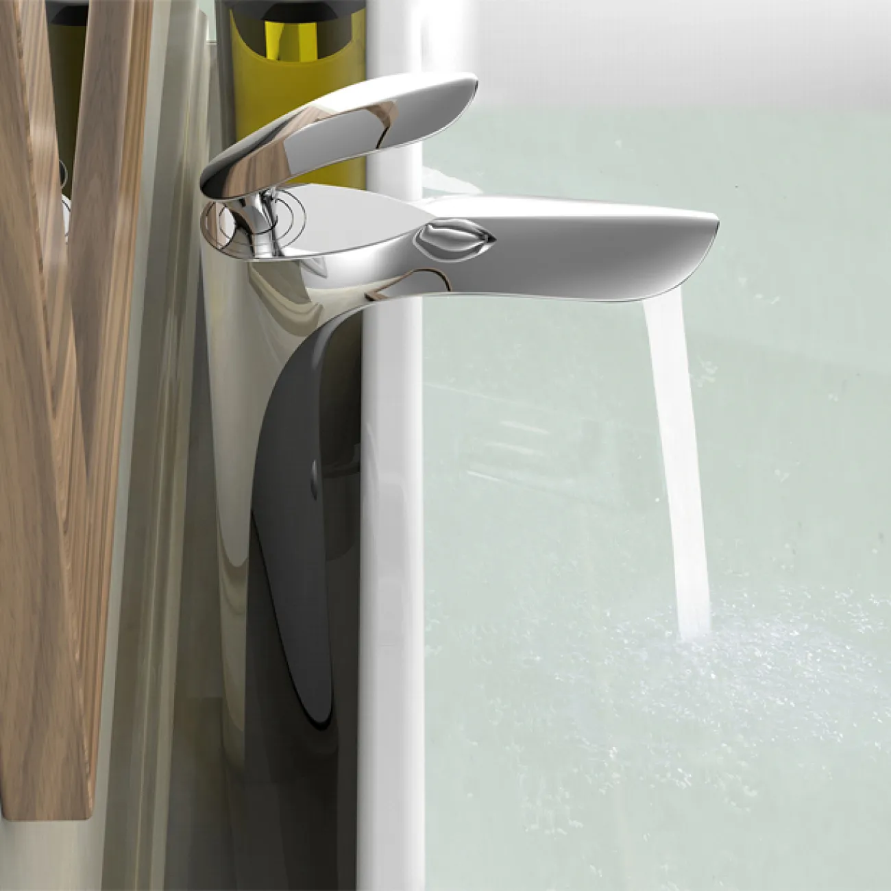 Современный латунный смеситель для ванной комнаты LaLume MB20495-23 Современный латунный смеситель для ванной комнаты LaLume MB20495-23