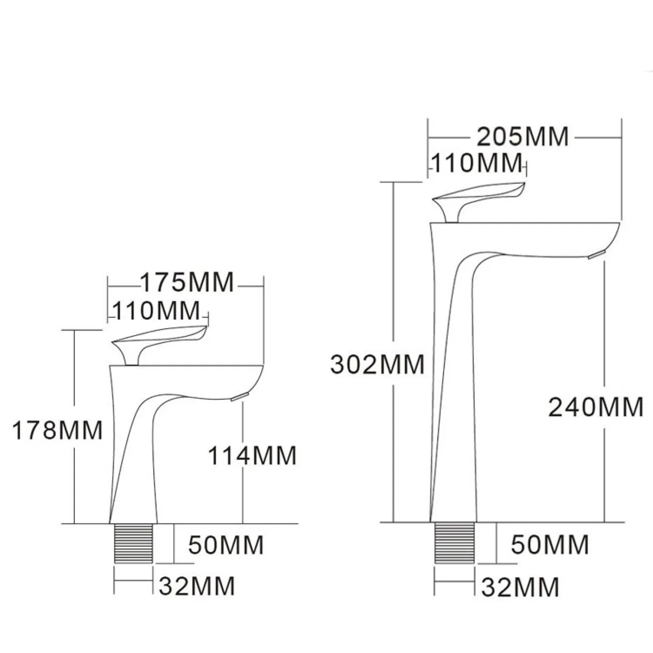 Современный латунный смеситель для ванной комнаты LaLume MB20495-23 Современный латунный смеситель для ванной комнаты LaLume MB20495-23