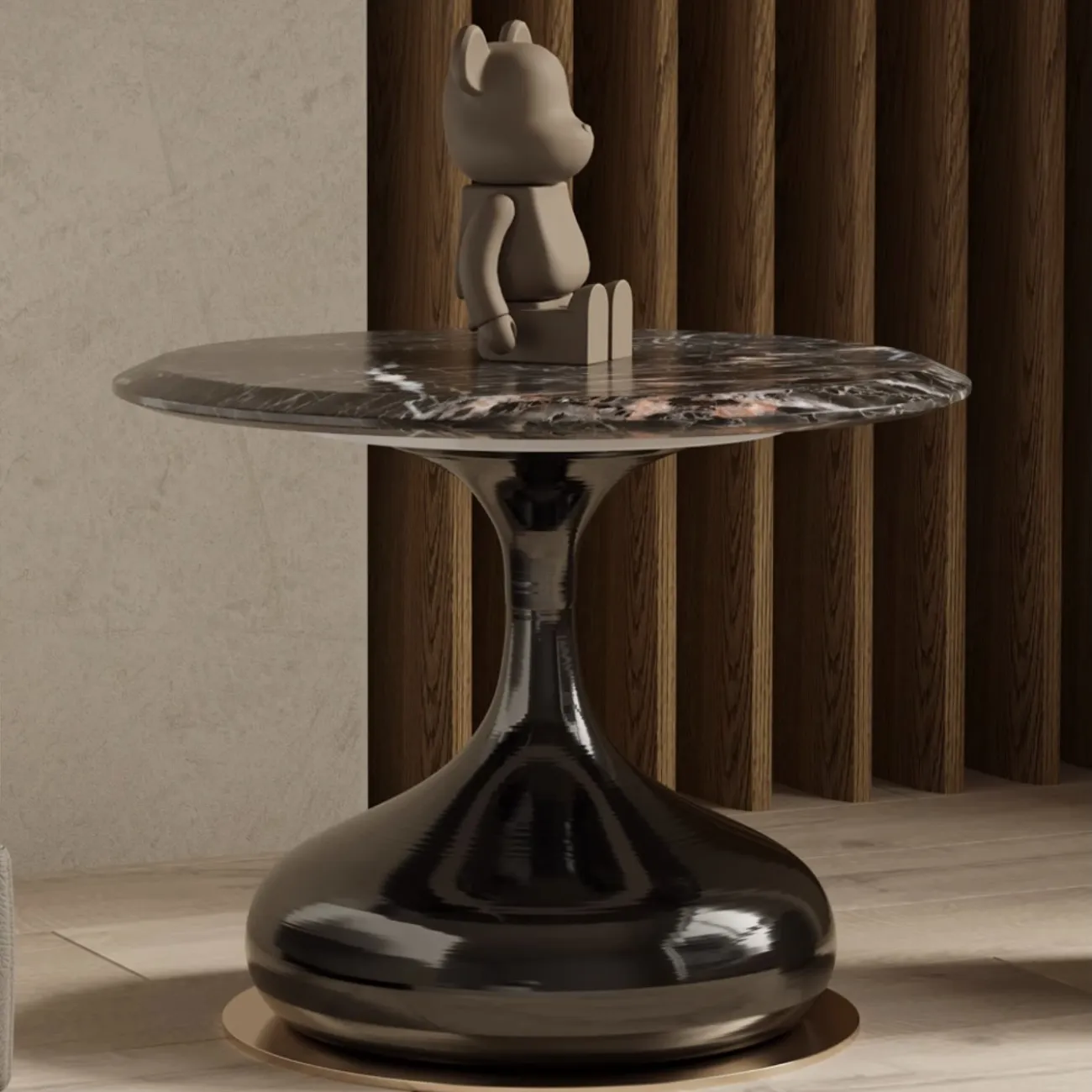 Дизайнерский мраморный приставной столик Tide Leader 35736-29 Дизайнерский мраморный приставной столик Tide Leader 35736-29