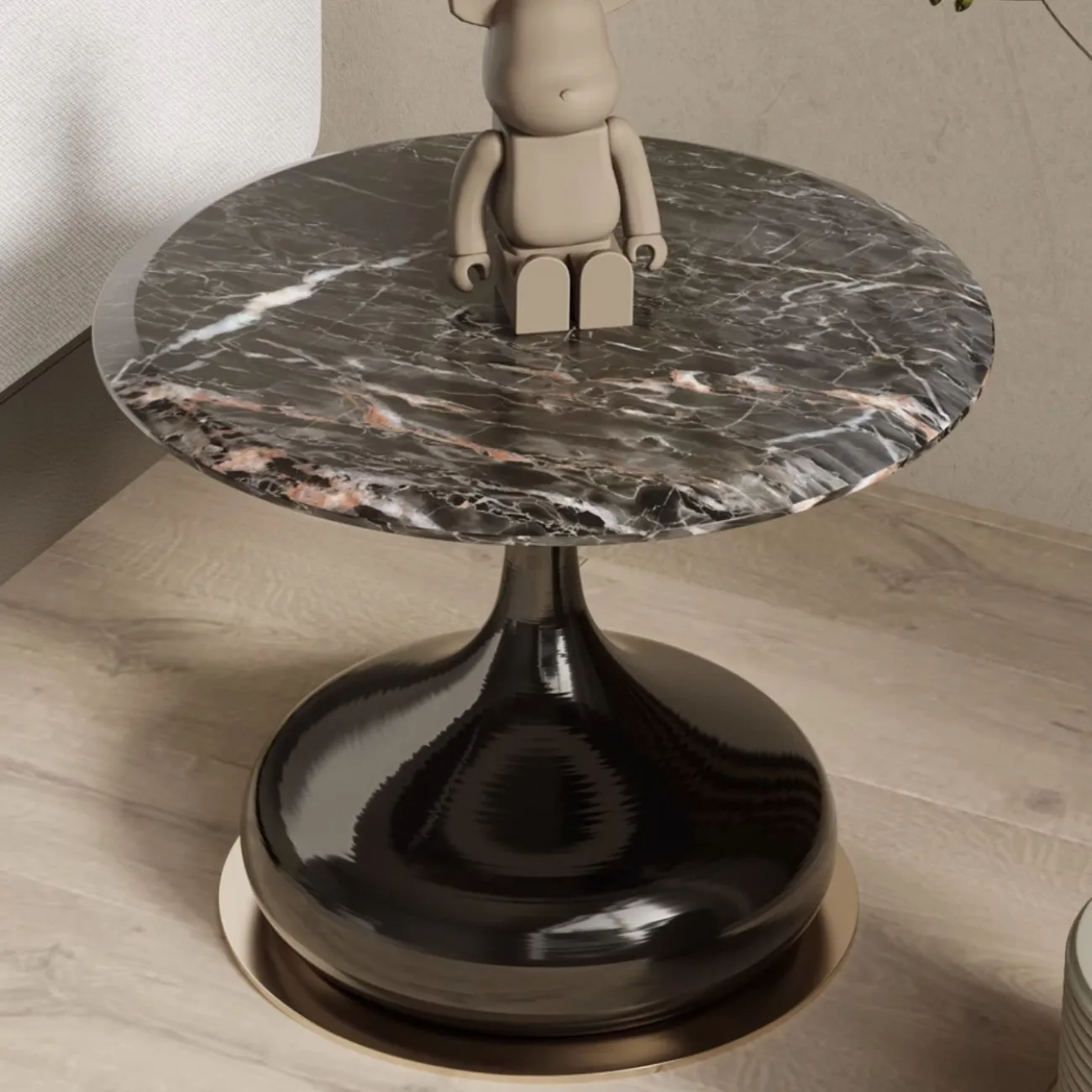 Дизайнерский мраморный приставной столик Tide Leader 35736-29 Дизайнерский мраморный приставной столик Tide Leader 35736-29