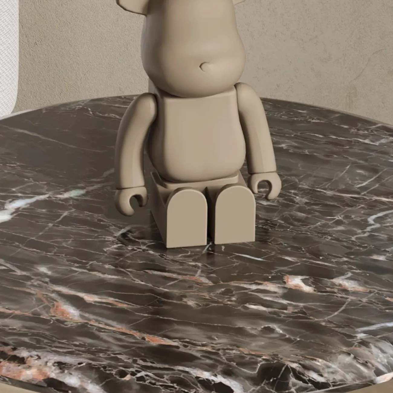 Дизайнерский мраморный приставной столик Tide Leader 35736-29 Дизайнерский мраморный приставной столик Tide Leader 35736-29