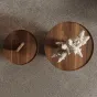 Стеклянный журнальный столик из массива дерева Tide Leader 35737-29