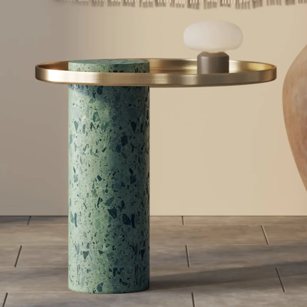 Небольшой мраморный приставной столик Tide Leader 35741-29 Небольшой мраморный приставной столик Tide Leader 35741-29