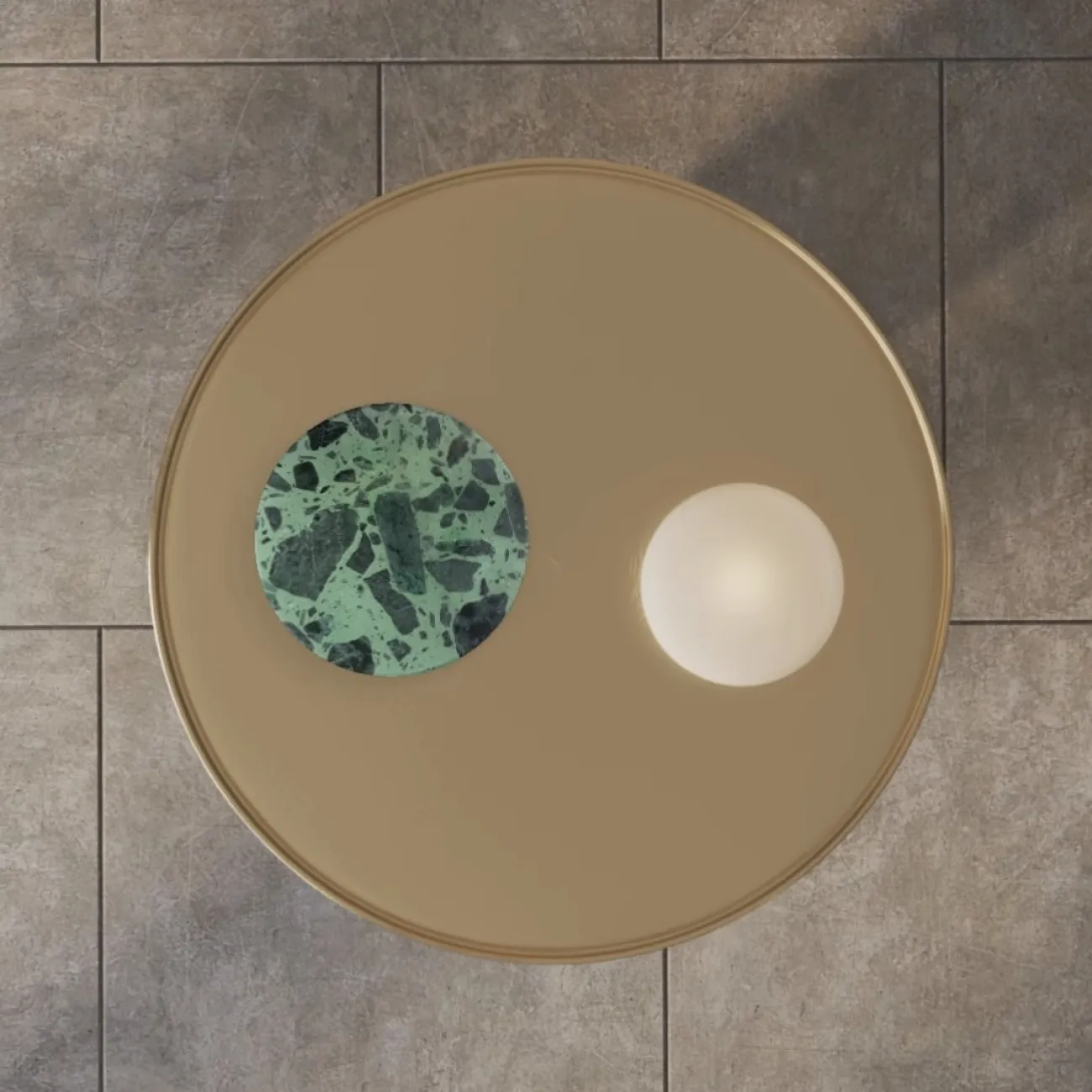 Небольшой мраморный приставной столик Tide Leader 35741-29 Небольшой мраморный приставной столик Tide Leader 35741-29