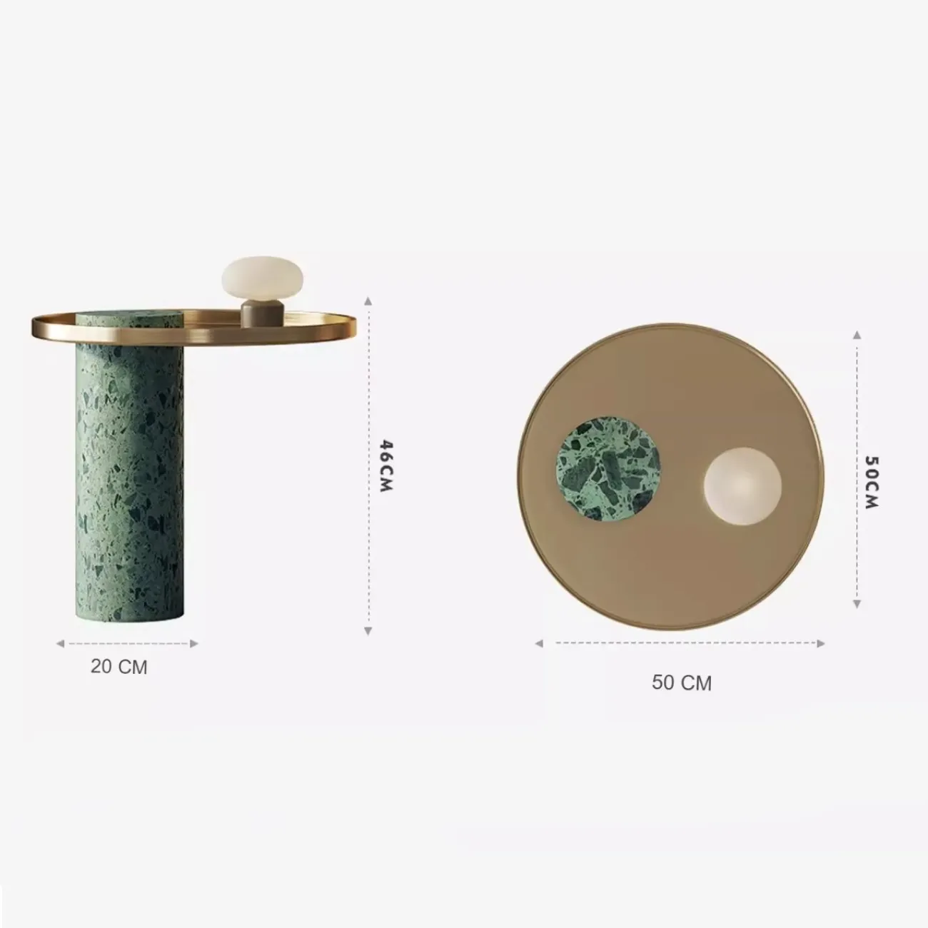 Небольшой мраморный приставной столик Tide Leader 35741-29 Небольшой мраморный приставной столик Tide Leader 35741-29