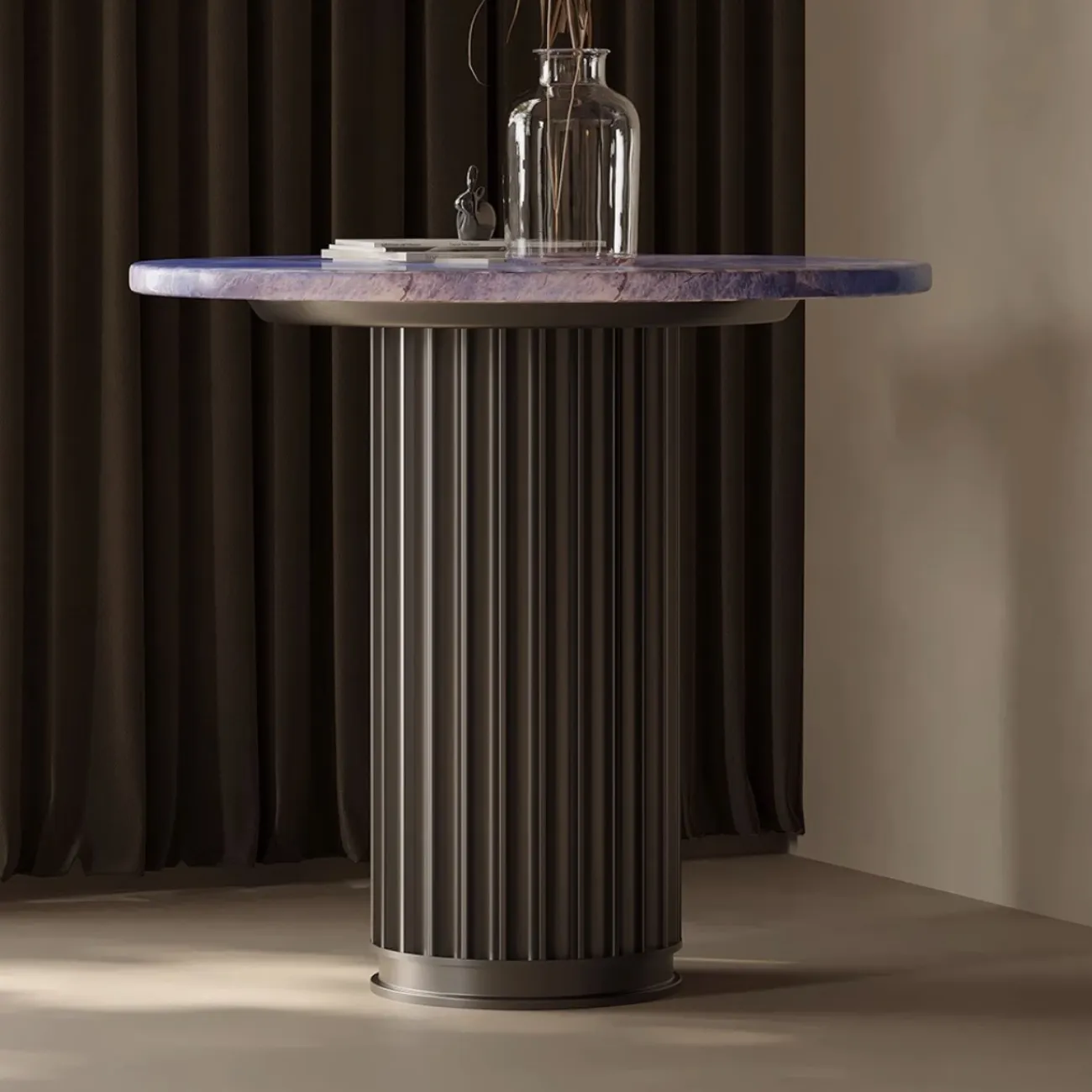 Мраморный приставной столик в минималистском цвете Tide Leader 35745-29 Мраморный приставной столик в минималистском цвете Tide Leader 35745-29